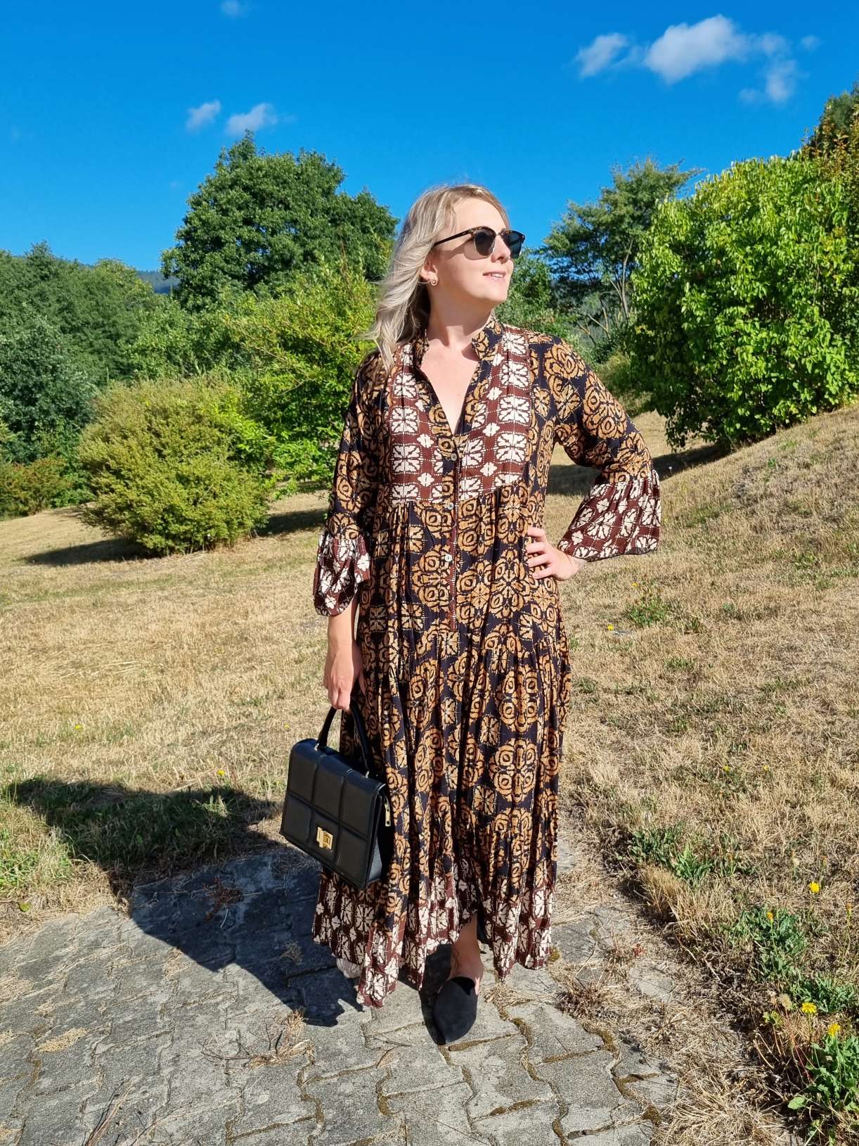 MAXI TUNIKA DRESS ISABELL SCHWARZ 34-40/42 Made in Italy langes Kleid Hängerchen Tunikakleid MAXI TUNIKA DRESS ISABELL SCHWARZ 34-40/42 Made in Italy langes Kleid Hängerchen Tunikakleid