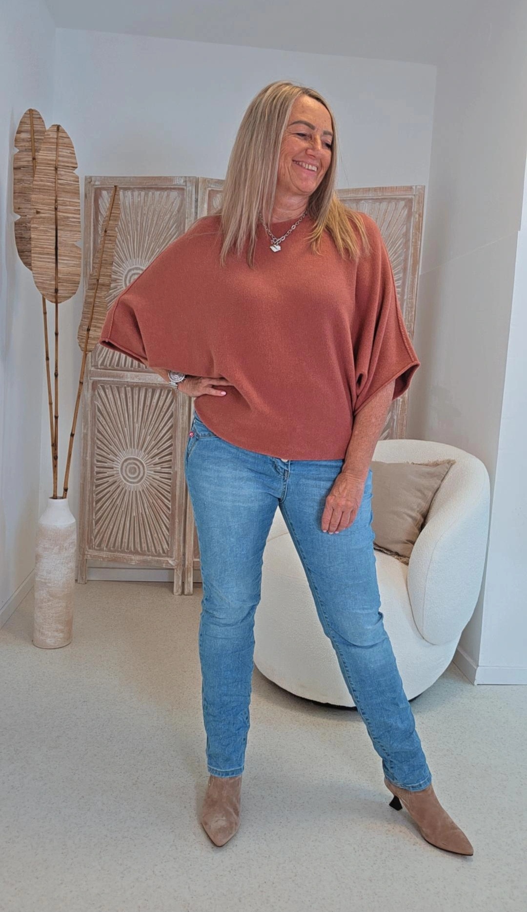 STRICKPULLI AMALFI FLEDERMAUSARM 34-42 Made in Italy