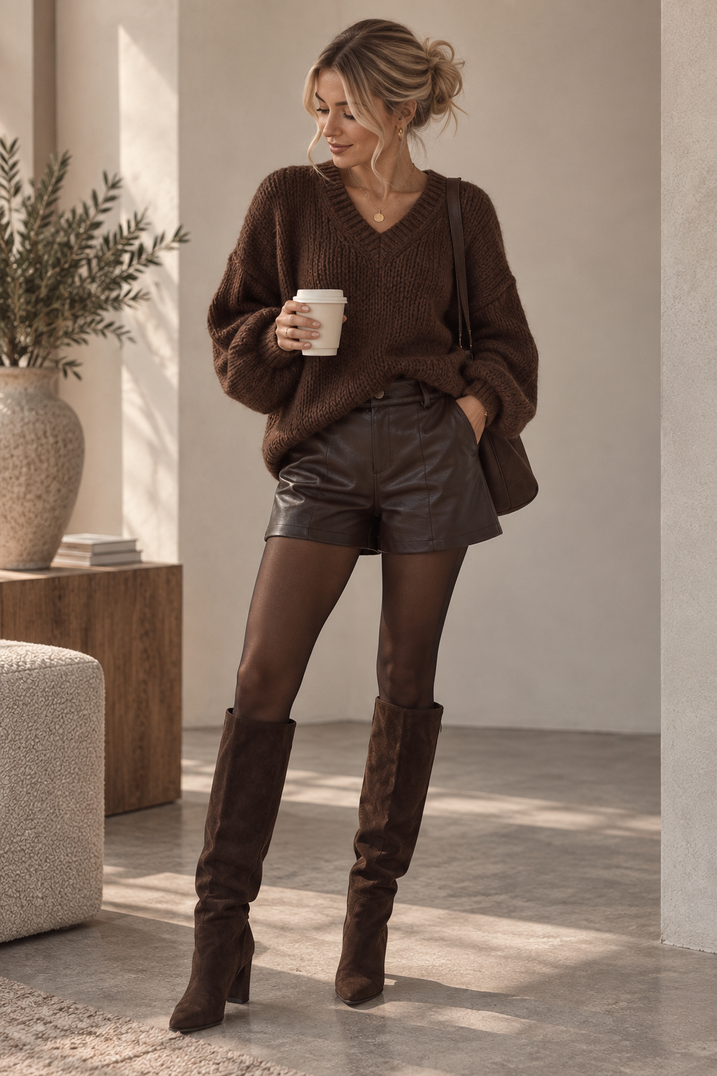 HO0116 – Trend Shorts in Lederoptik | Made in Italy Gr. 34-42/44