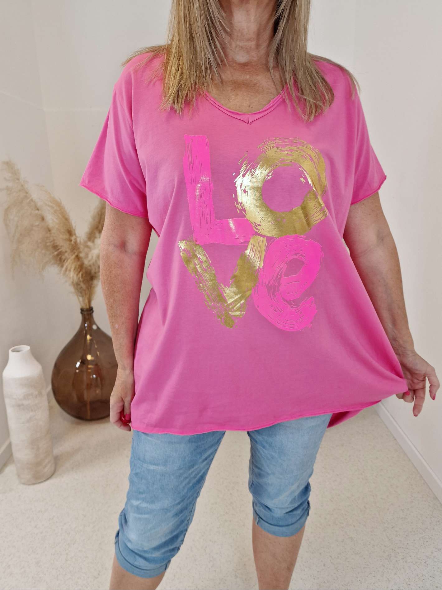 BASIC VOKUHILA SHIRT AMORE PINK 36 - 42 Made in Italy     