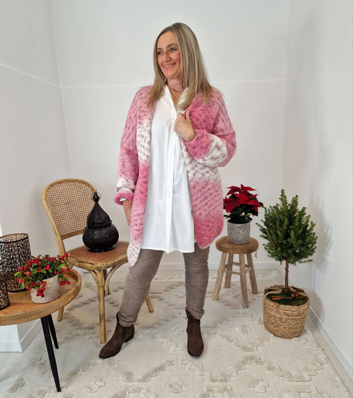 BASIC BLUSE FERNANDA LONG WEISS 34-42 Made in Italy Oversize Shirt Hemd LANG Blusenkleid BASIC BLUSE FERNANDA LONG WEISS 34-42 Made in Italy Oversize Shirt Hemd LANG Blusenkleid