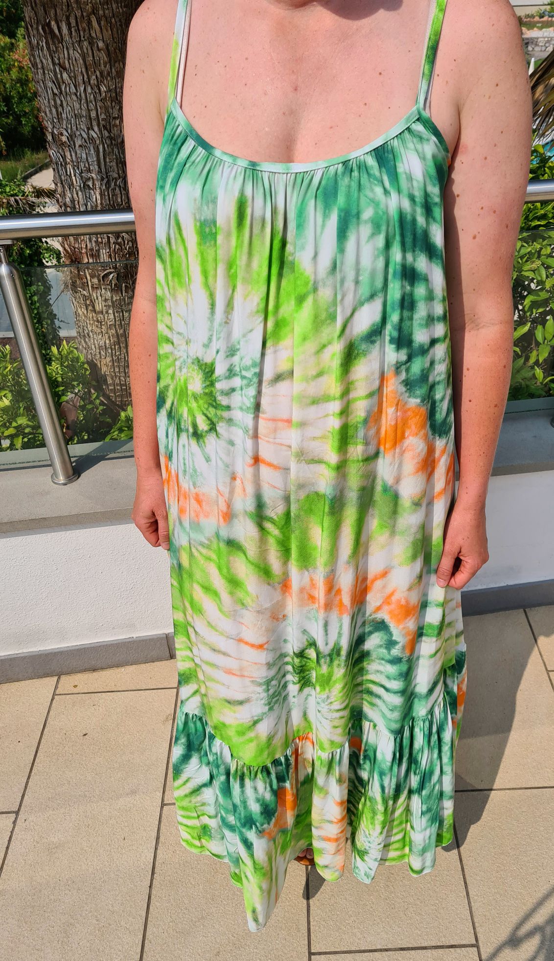 SPAGHETTI DRESS DALLAS GRÜN 34-42 Made in Italy Maxi Kleid Sommer Strandkleid Abendkleid BATIK Tie Dye SPAGHETTI DRESS DALLAS GRÜN 34-42 Made in Italy Maxi Kleid Sommer Strandkleid Abendkleid BATIK Tie Dye
