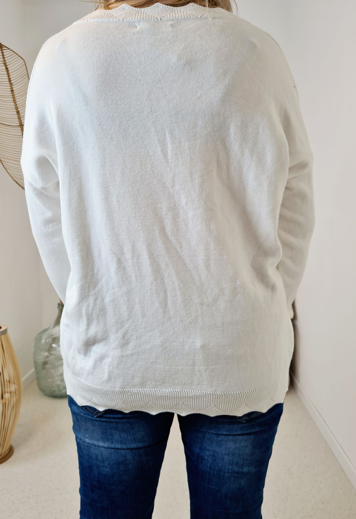 LONGSLEEVE SHIRT AMOUR TOUJORS CREME 34-42Made in Italy Langarm Pullover Oversize LONGSLEEVE SHIRT AMOUR TOUJORS CREME 34-42Made in Italy Langarm Pullover Oversize