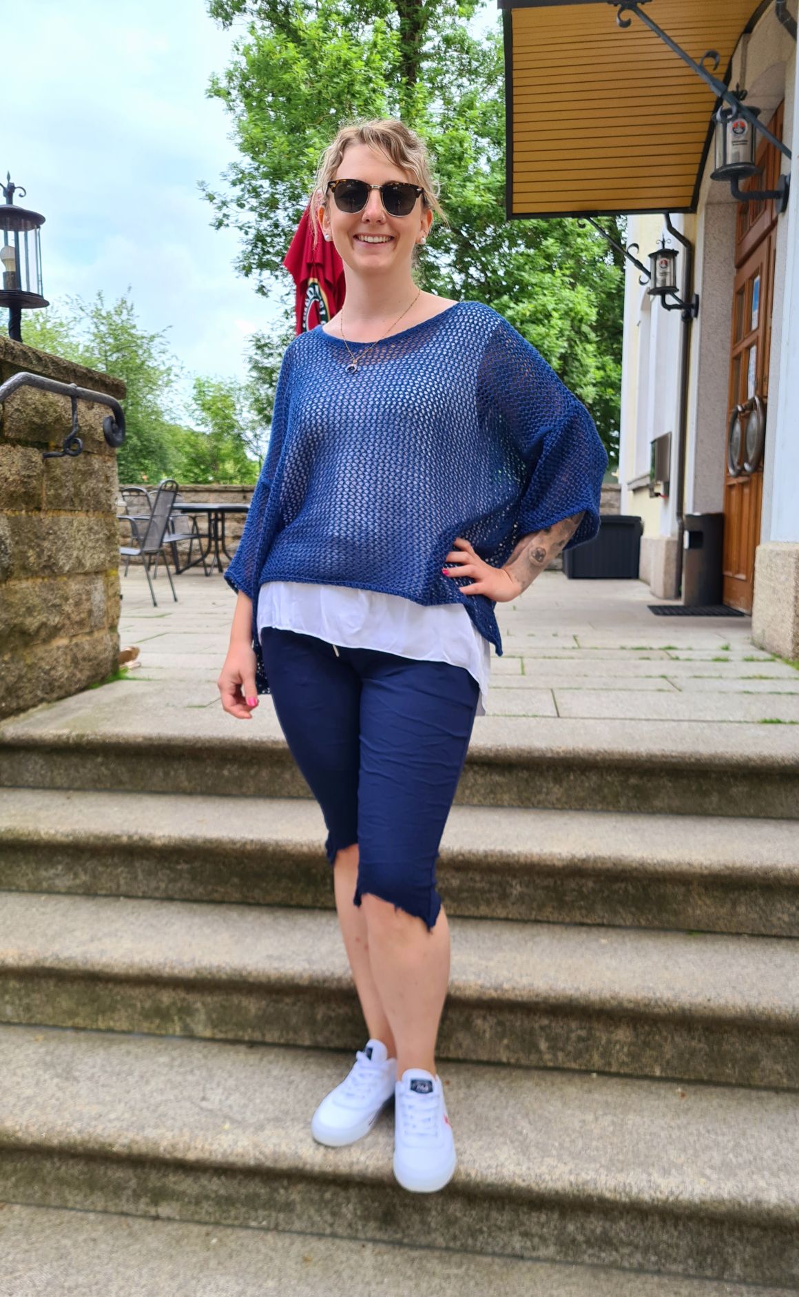 LOCHSTRICK PULLI FILIZ BLAU 32-42 Made in Italy dünner Sommer Pullover Shirt Knit Sweater LOCHSTRICK PULLI FILIZ BLAU 32-42 Made in Italy dünner Sommer Pullover Shirt Knit Sweater