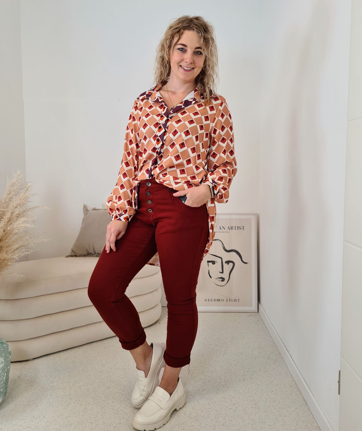 LONG BLUSE ELDORA CAMEL A-Form Kleid Made in Italy 34-40/42 LONG BLUSE ELDORA CAMEL A-Form Kleid Made in Italy 34-40/42