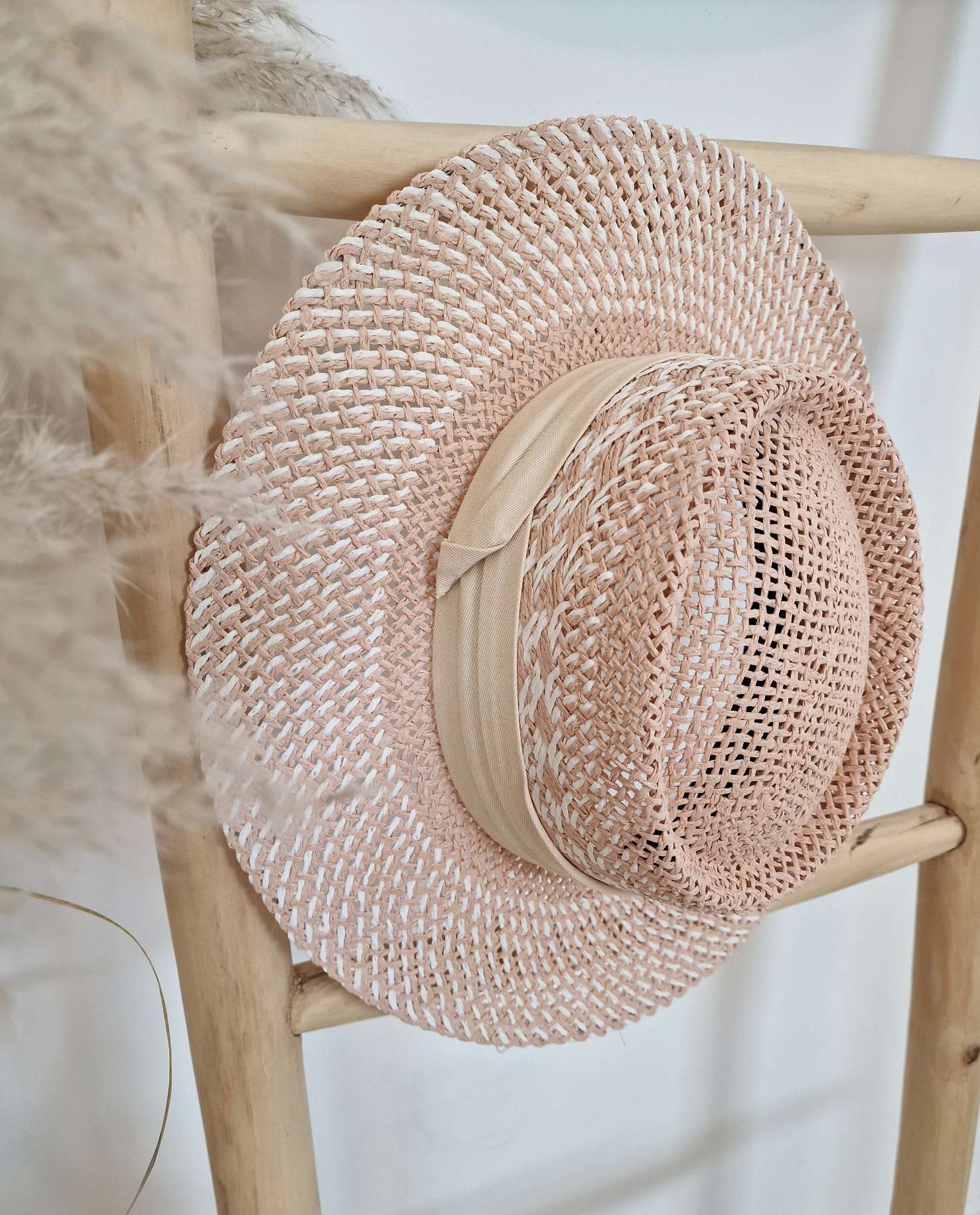 STROHHUT CARLOS ROSA Italy Design geflochtener Sonnenhut Sommerhut Mütze