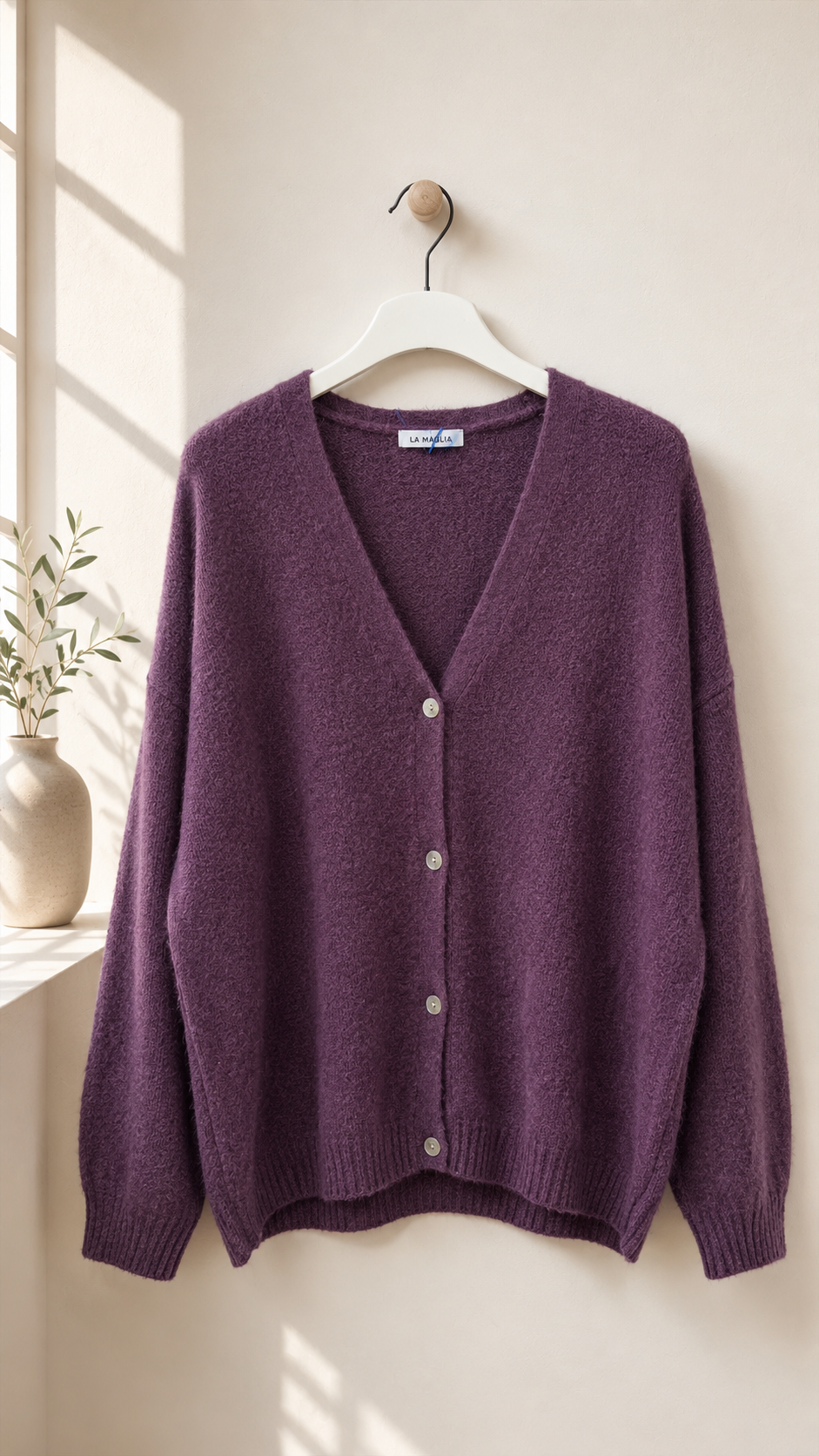 Agnetha – Oversize Alpaka Strickjacke | Made in Italya Cardigan  34-44