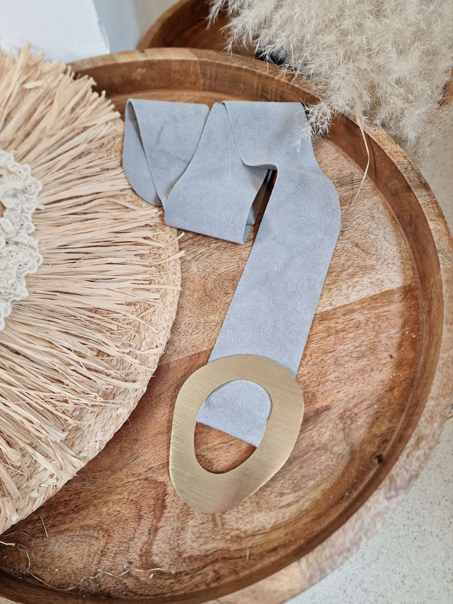 BELT WILDLEDER GÜRTEL MICHAELA HELLGRAU Echt Leder Gürtel Ledergürtel Wildledergürtel