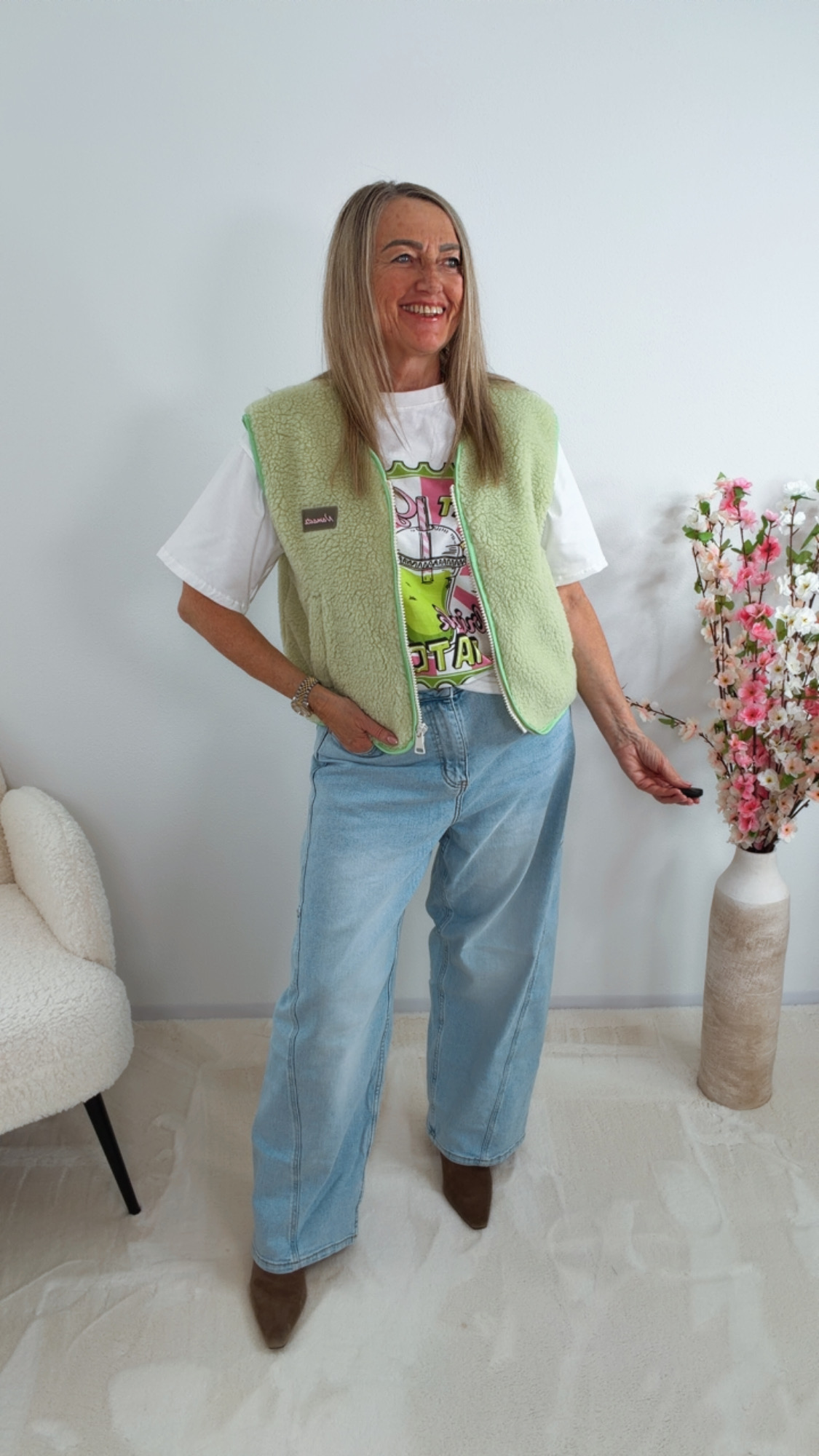 💚✨ Teddy-Weste Novireya Namaste Made in Italy 34-40/42