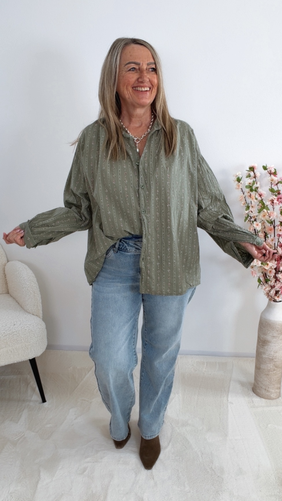 🌸✨Bluse Blumen Korsika Made in Italy 36 - 42/44🌸✨