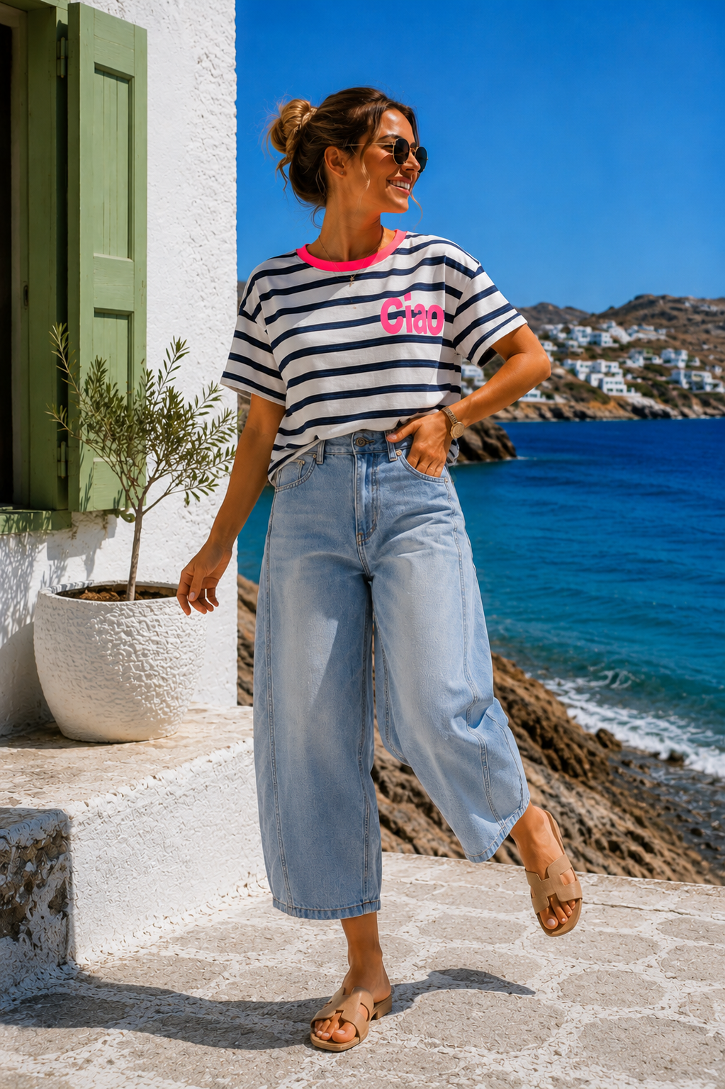 T-Shirt Stripes Ciao Nisida Made in Italy 34-40/42