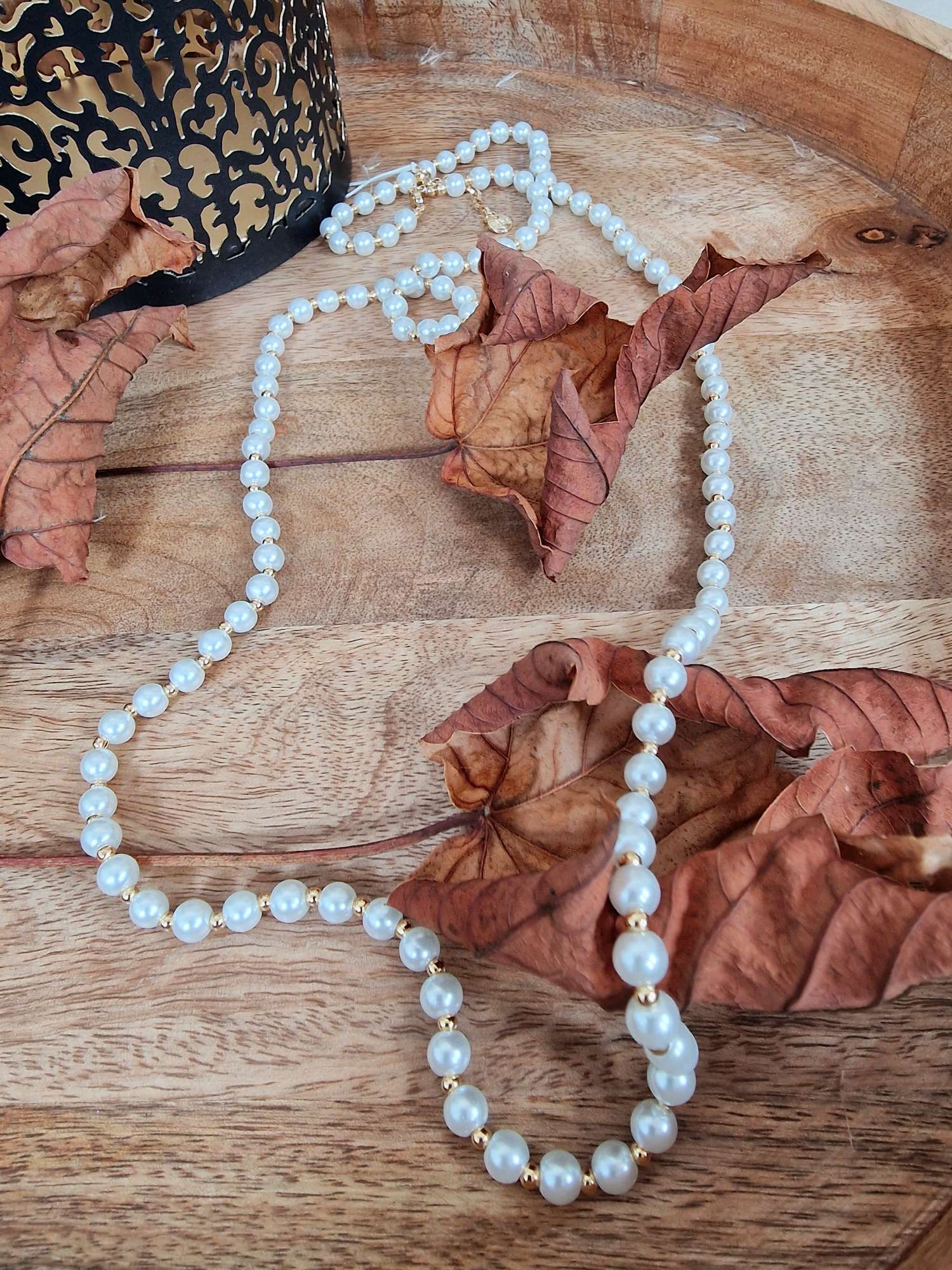 NECKLESS LA PERLA Lange Kette Kunstperle Halskette Italy Style versch. Farben NECKLESS LA PERLA Lange Kette Kunstperle Halskette Italy Style versch. Farben