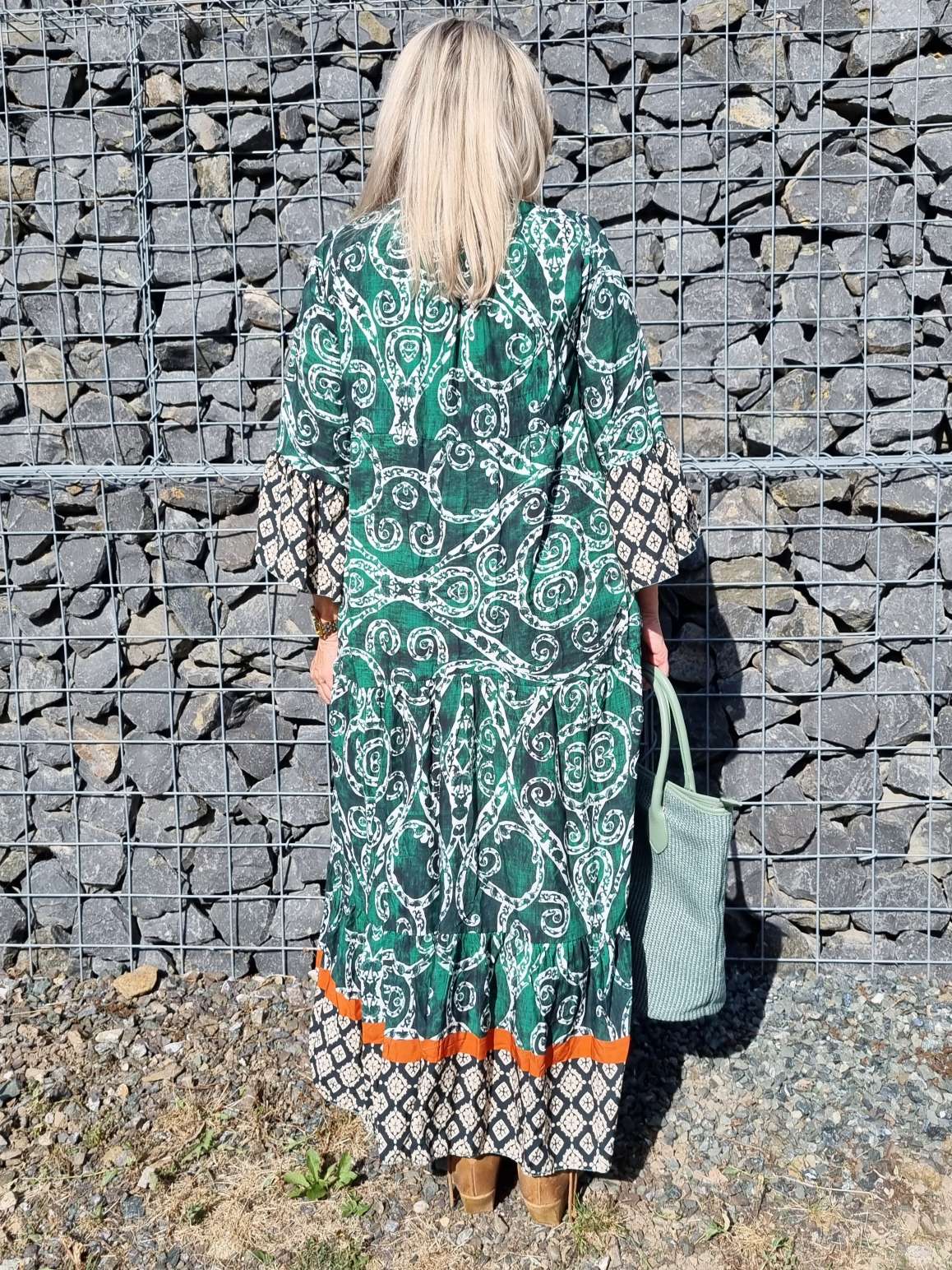 MAXI TUNIKA DRESS STROMBOLI APLINE GRÜN 34-40/42 Made in Italy langes Kleid Hängerchen Tunikakleid MAXI TUNIKA DRESS STROMBOLI APLINE GRÜN 34-40/42 Made in Italy langes Kleid Hängerchen Tunikakleid