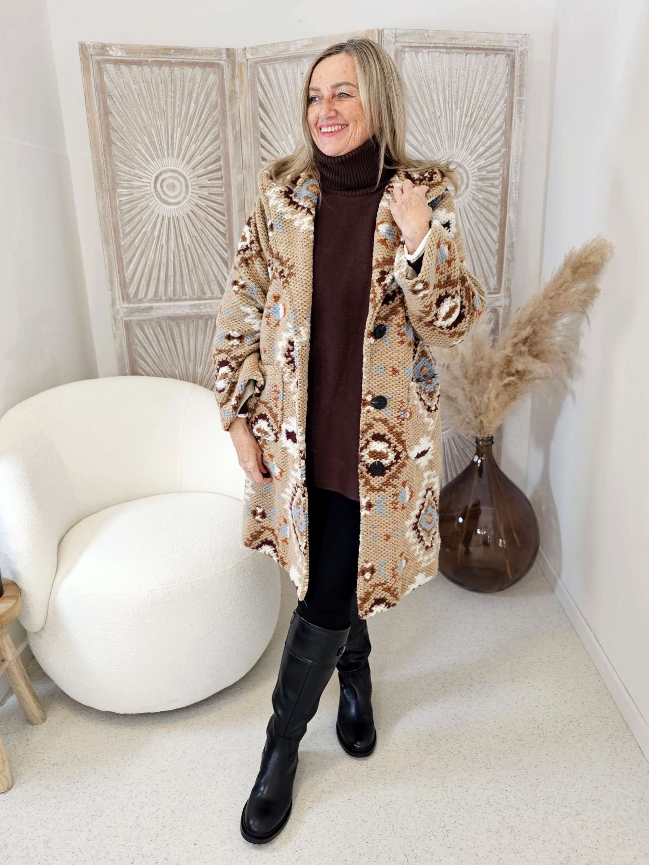 LANGE JACKE OLAF 34 - 42 Coat Short Made in Italy Mantel Kapuze CAMEL LANGE JACKE OLAF 34 - 42 Coat Short Made in Italy Mantel Kapuze CAMEL