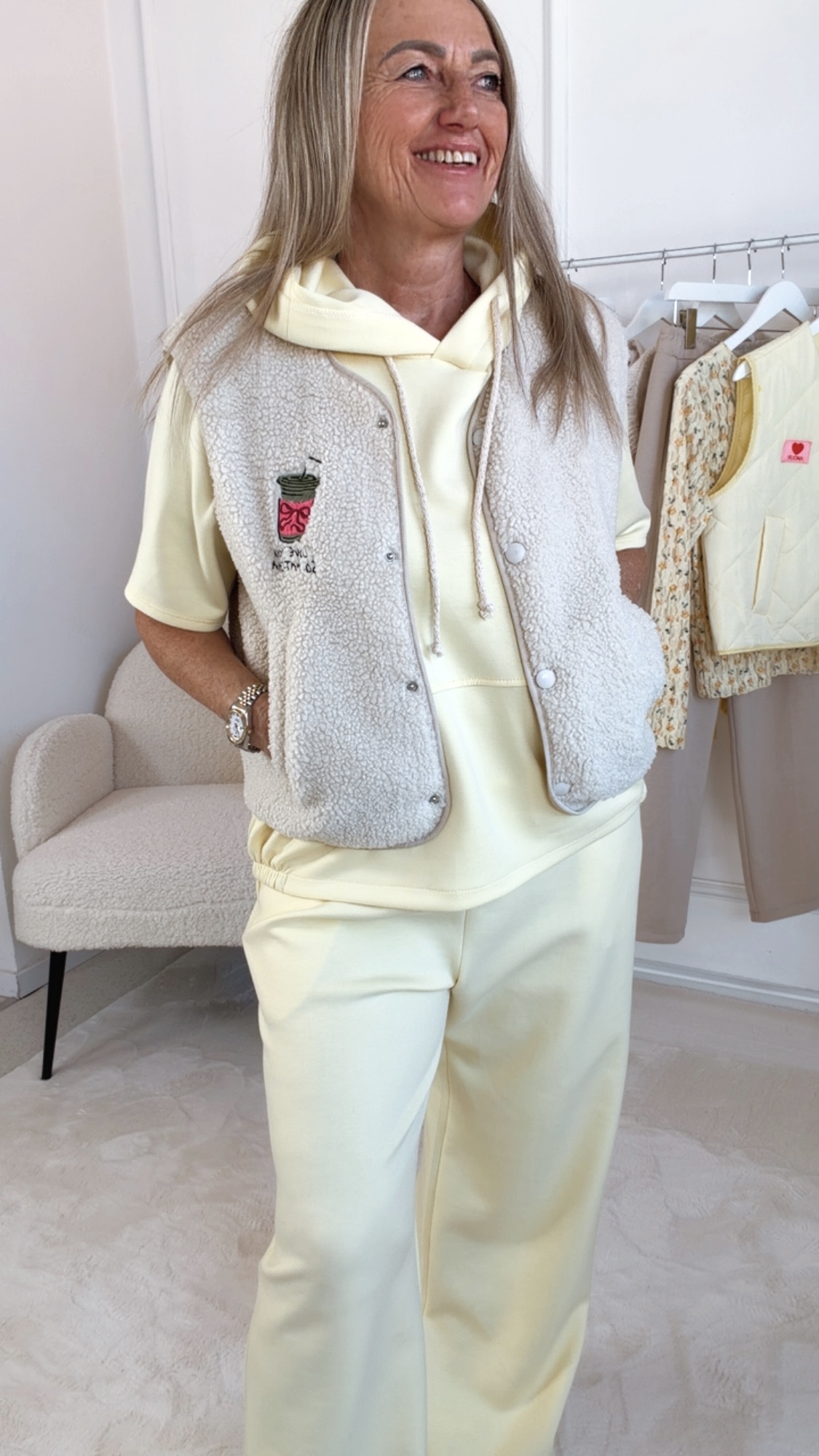 WESTE LOVE MATCHA 34 - 42 Made in Italy Teddy Weste