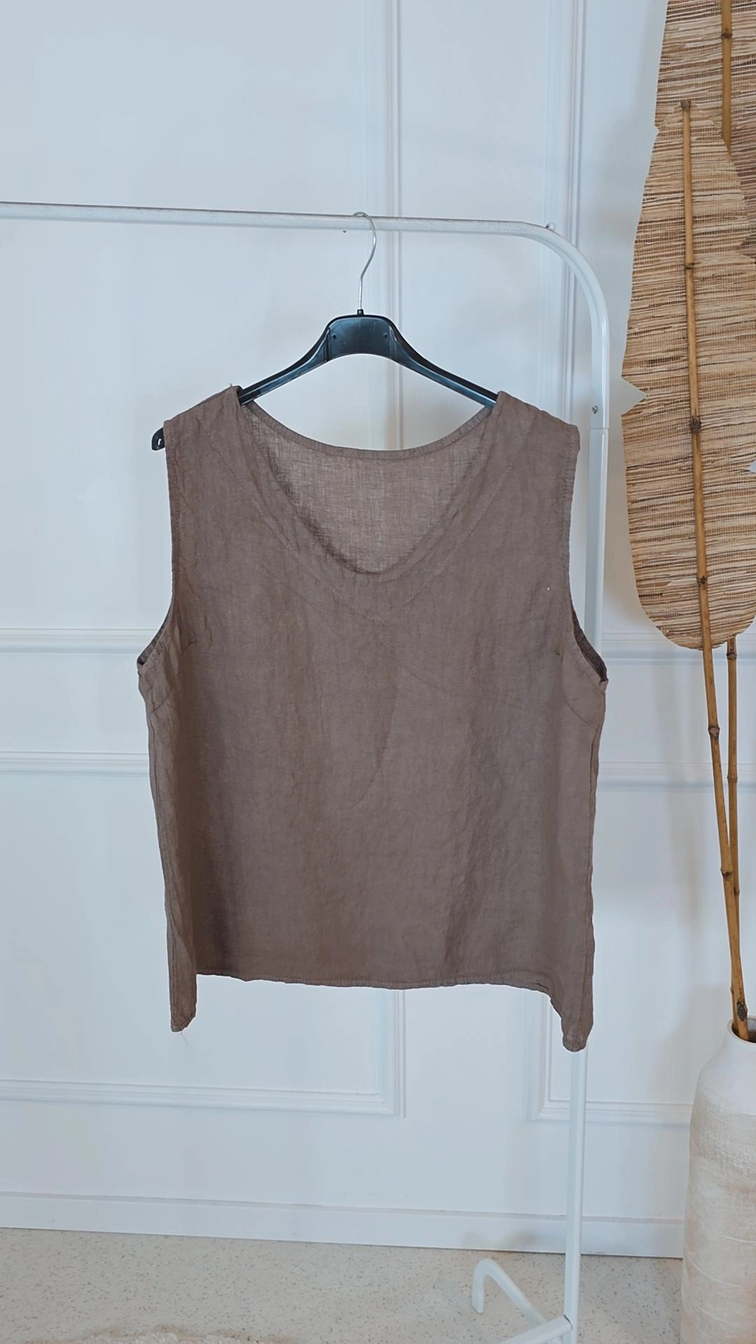 LINEN BASIC SHIRT CATALINA Made in Italy 36 - 42 Leinen Top