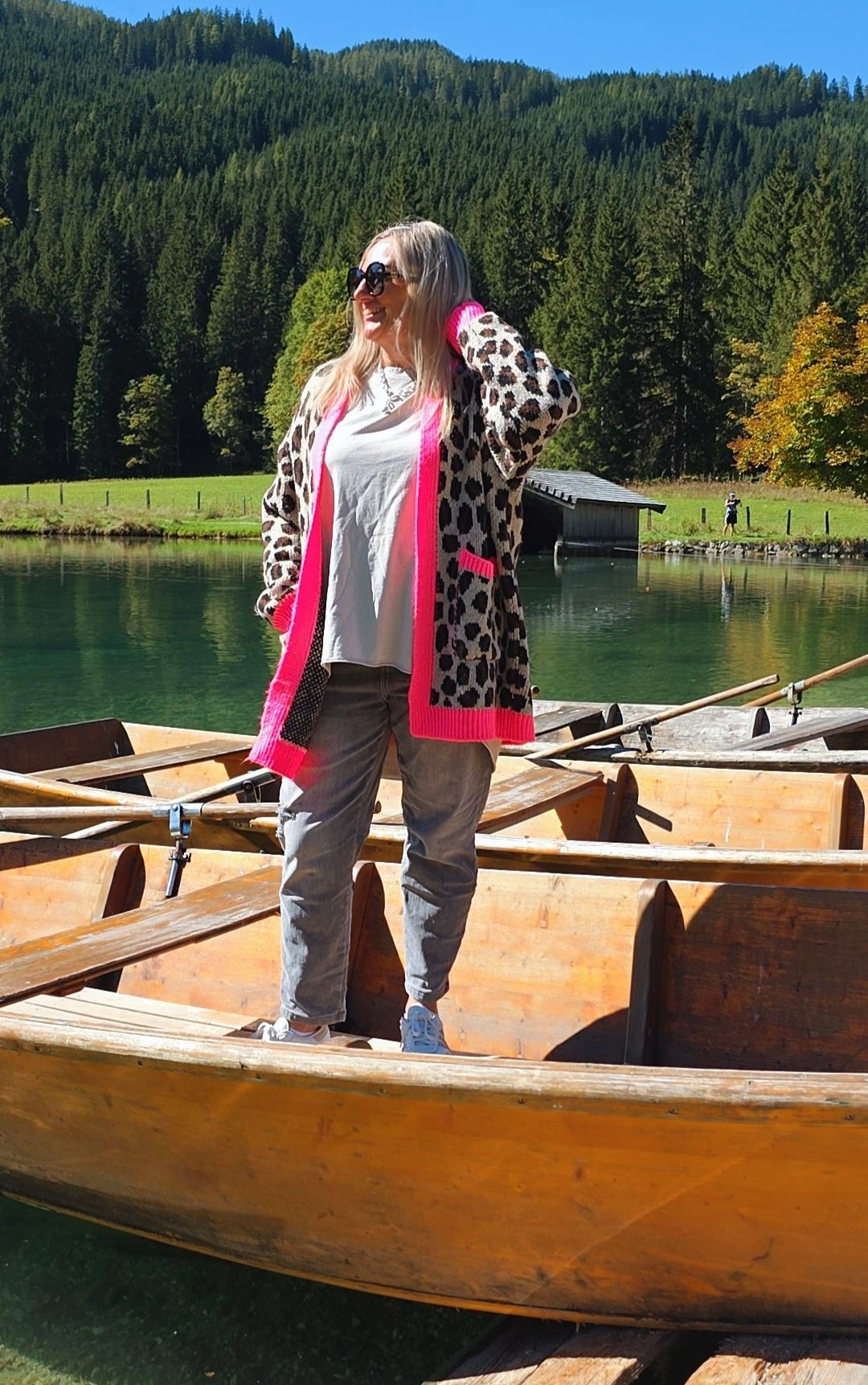 LEO-CARDIGAN MALCESINE NEONBUND 34-44 Made in Italy  Strickjacke
