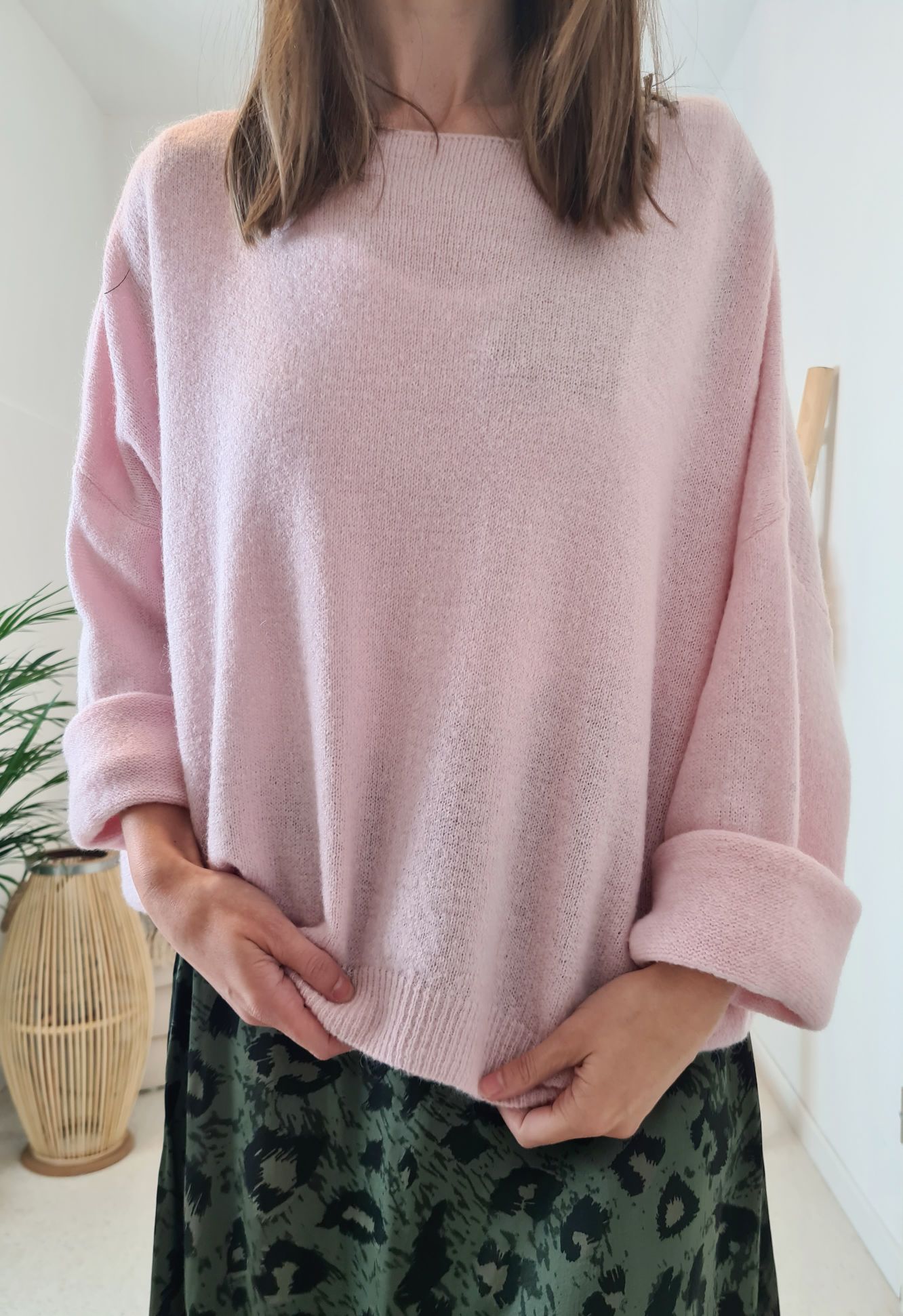 OVERSIZE KNIT SWEATER NAYLAY ROSA edler Strickpullover Pullover 34-42 Vokuhila Made in Italy OVERSIZE KNIT SWEATER NAYLAY ROSA edler Strickpullover Pullover 34-42 Vokuhila Made in Italy