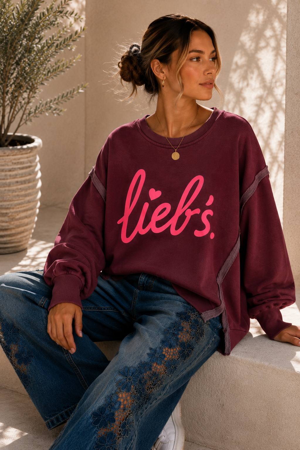 Sweatshirt Isotta – Lieb´s im lässigen Oversize-Look Made in Italy 34-48