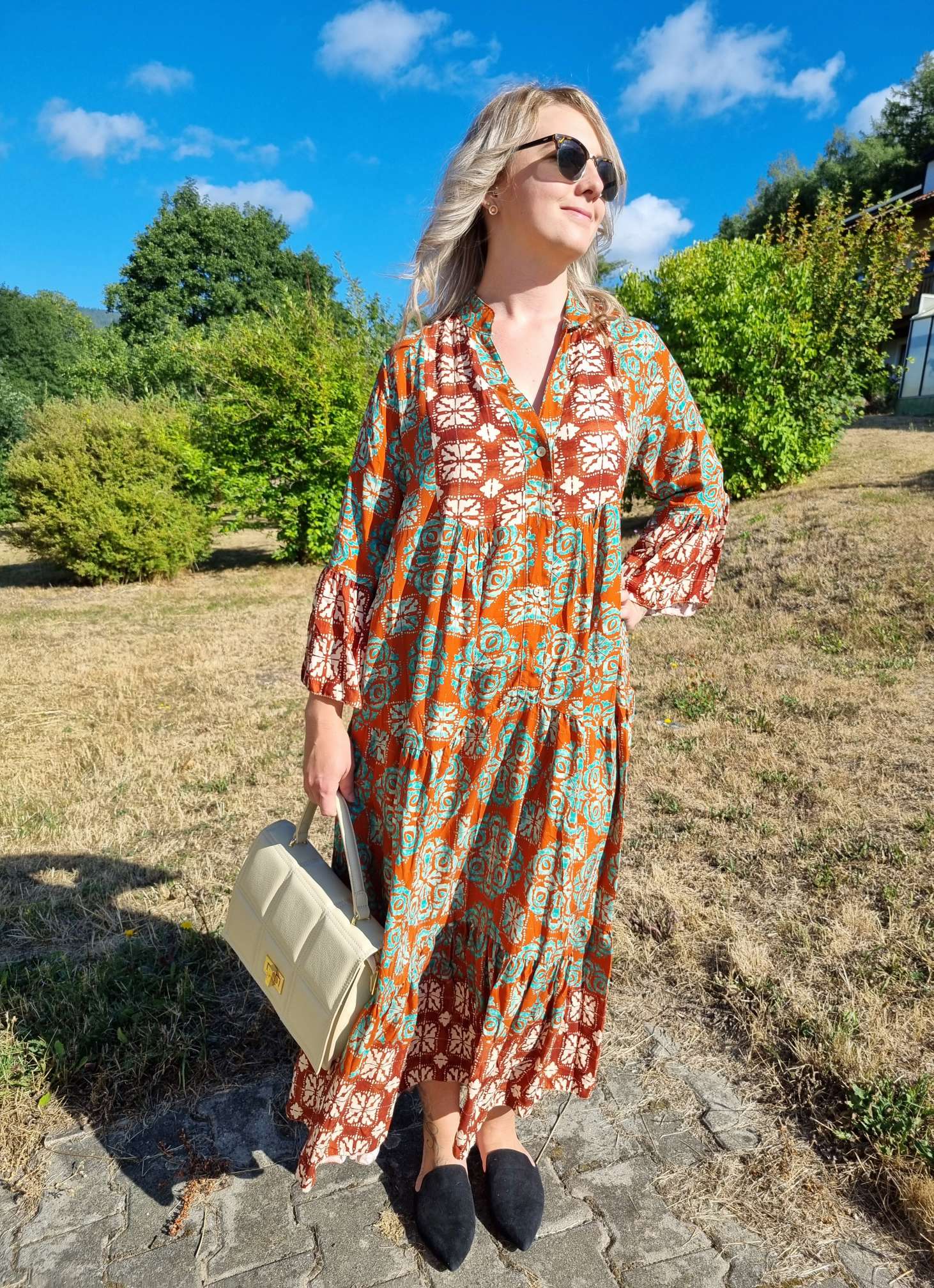 MAXI TUNIKA DRESS ISABELL ROST MINT 34-40/42 Made in Italy langes Kleid Hängerchen Tunikakleid MAXI TUNIKA DRESS ISABELL ROST MINT 34-40/42 Made in Italy langes Kleid Hängerchen Tunikakleid