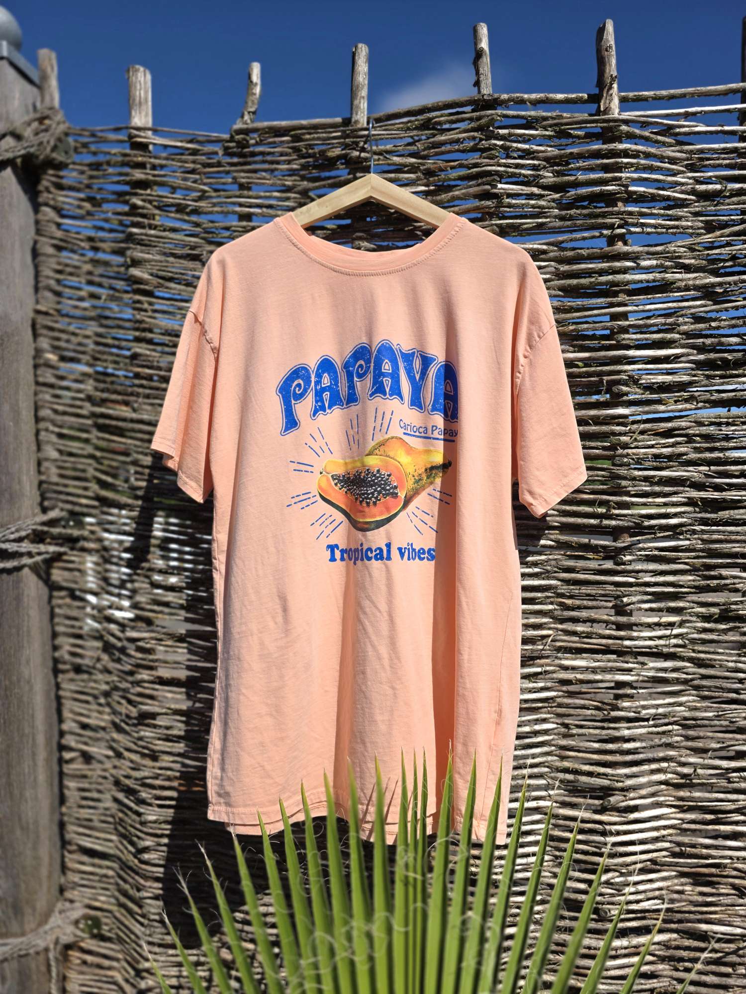 STATEMENT T-SHIRT PAPAYA Made in Italy 34-42 