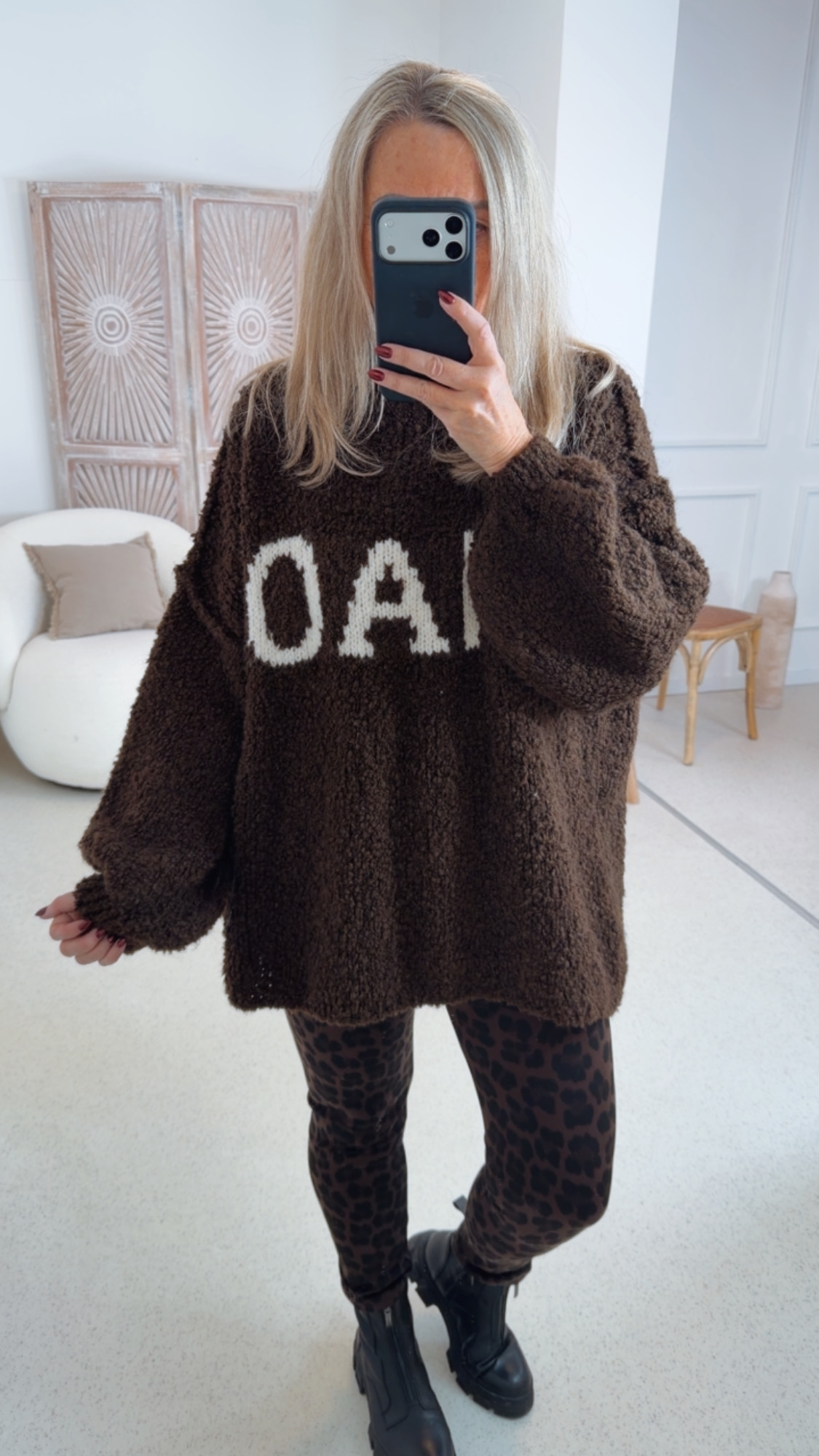 COZY KNIT SWEATER FIETE Made in Italy 34 - 48 Strickpullover Pullover Boucle