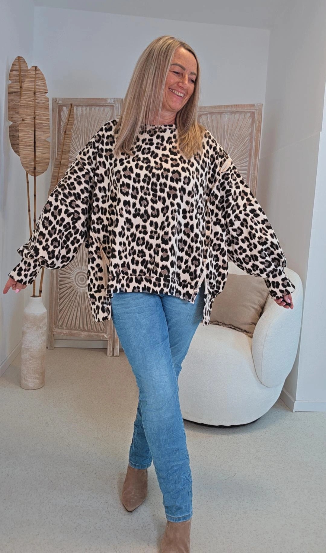 OVERSIZE SWEATER CARLOTA BIG LEO 34-44/46 Made in Italy