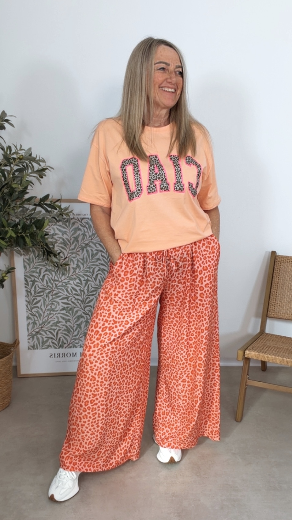 🧡✨ T-Shirt Nerina Ciao Leo Made in Italy 34-42/44