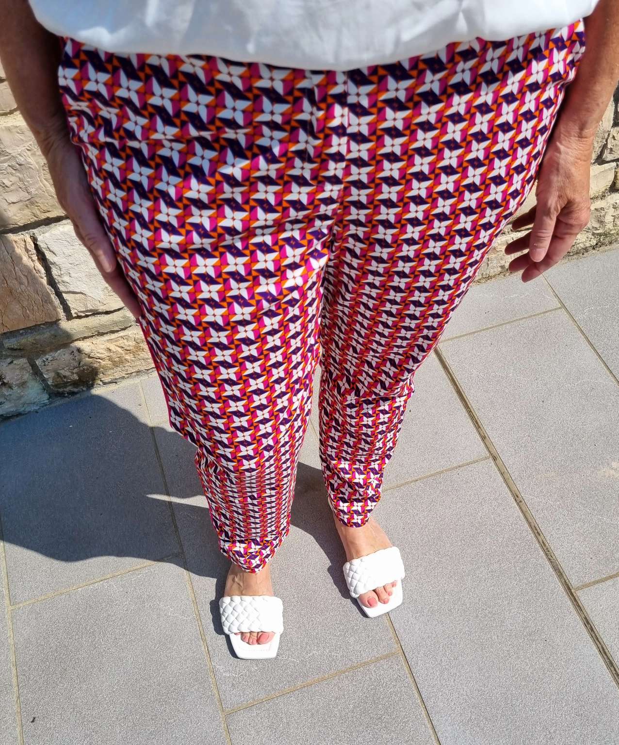 BASIC PANT VIVIAN PINK - Made in Italy dünne Sommer Hose Jogpant Variantenartikel BASIC PANT VIVIAN PINK - Made in Italy dünne Sommer Hose Jogpant Variantenartikel