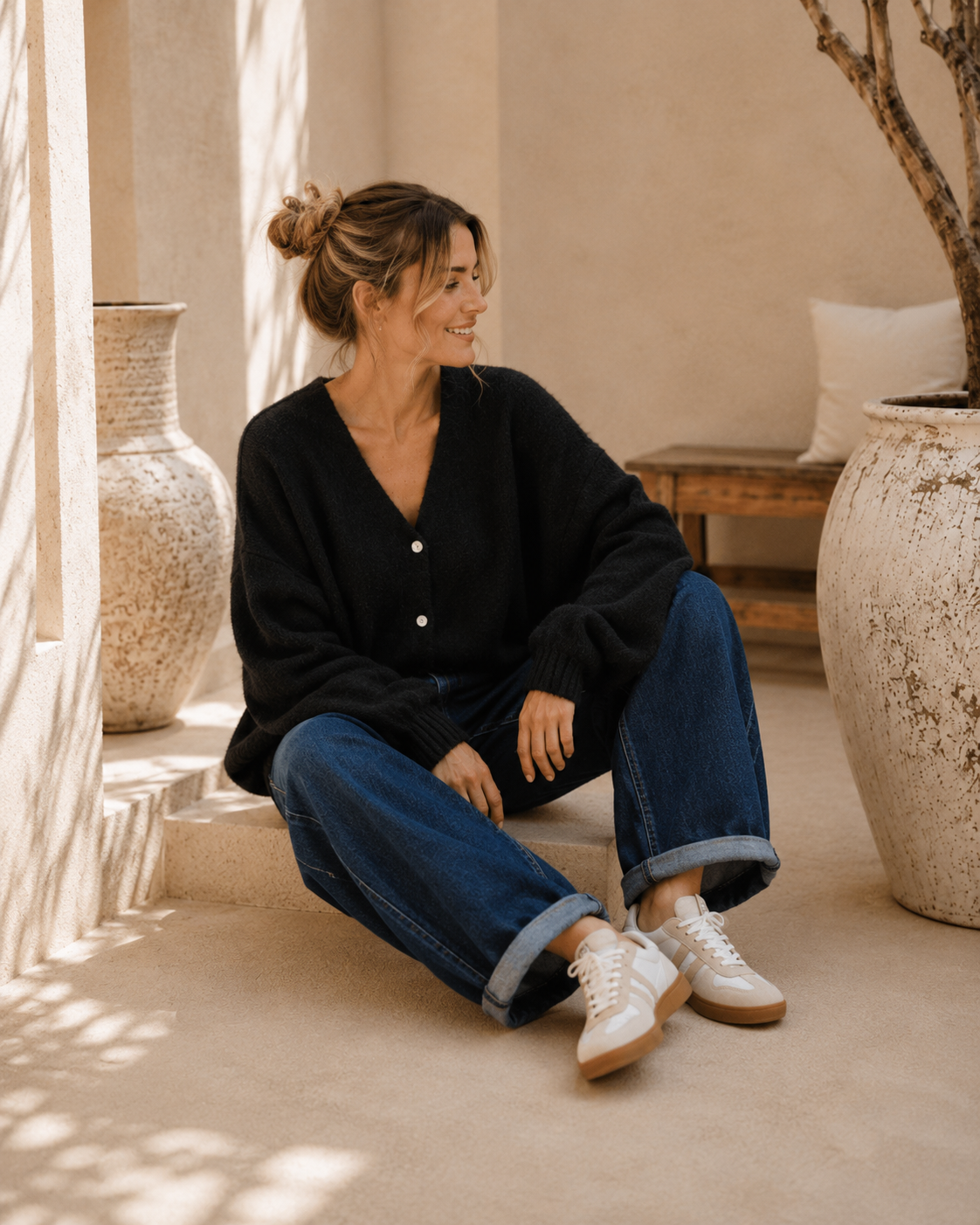 Agnetha – Oversize Alpaka Strickjacke | Made in Italya Cardigan  34-44
