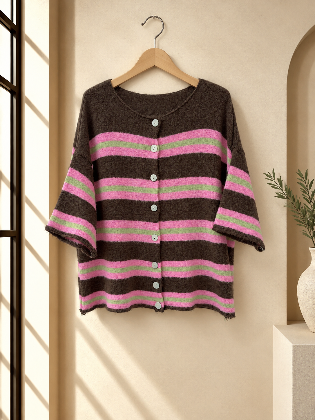 Strickjacke Dreiviertelarm I SJ0056 I Made in Italy 34-42/44