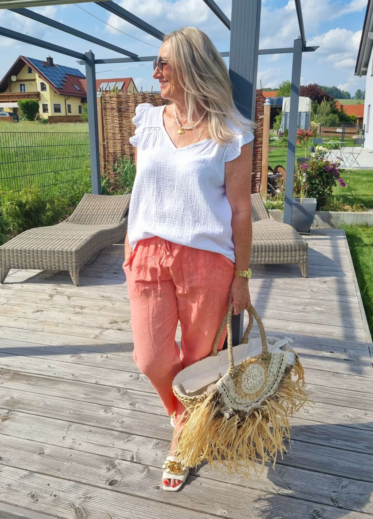 LINEN JOGPANT ANCONA KORALLE Leinen Hose PANT 34-42 Made in Italy Sommerhose LINEN JOGPANT ANCONA KORALLE Leinen Hose PANT 34-42 Made in Italy Sommerhose