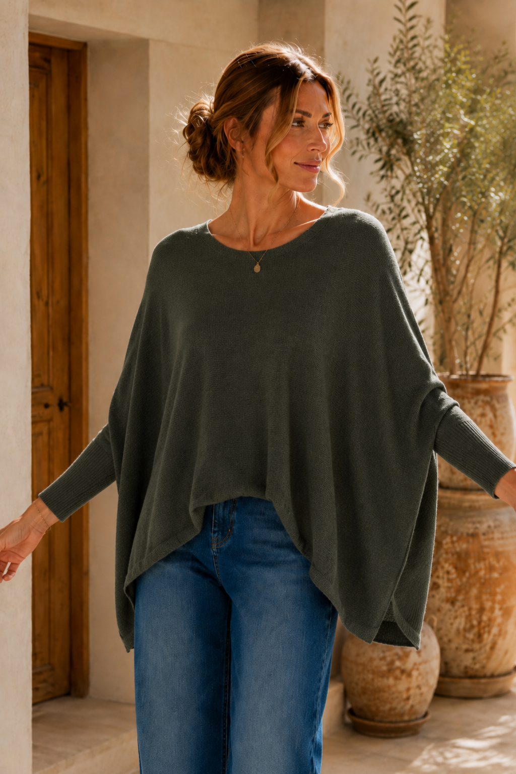 OVERSIZE KNIT SWEATER SIGRID Made in Italy 34-44/46 Strick Pullover