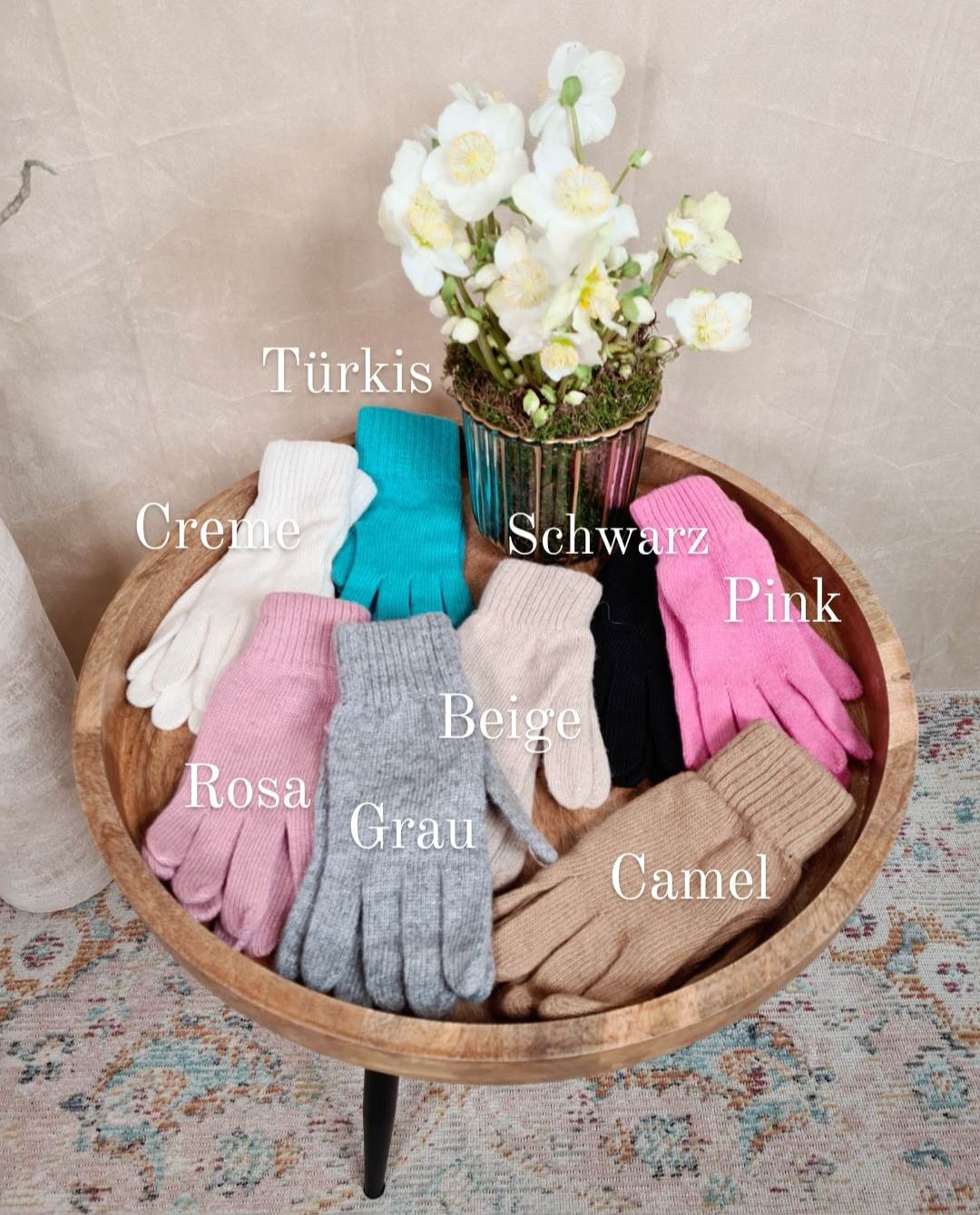 HANDSCHUHE ASTANA Made in Italy Ripp Strick GLOVES verschiedene Farben HANDSCHUHE ASTANA Made in Italy Ripp Strick GLOVES verschiedene Farben