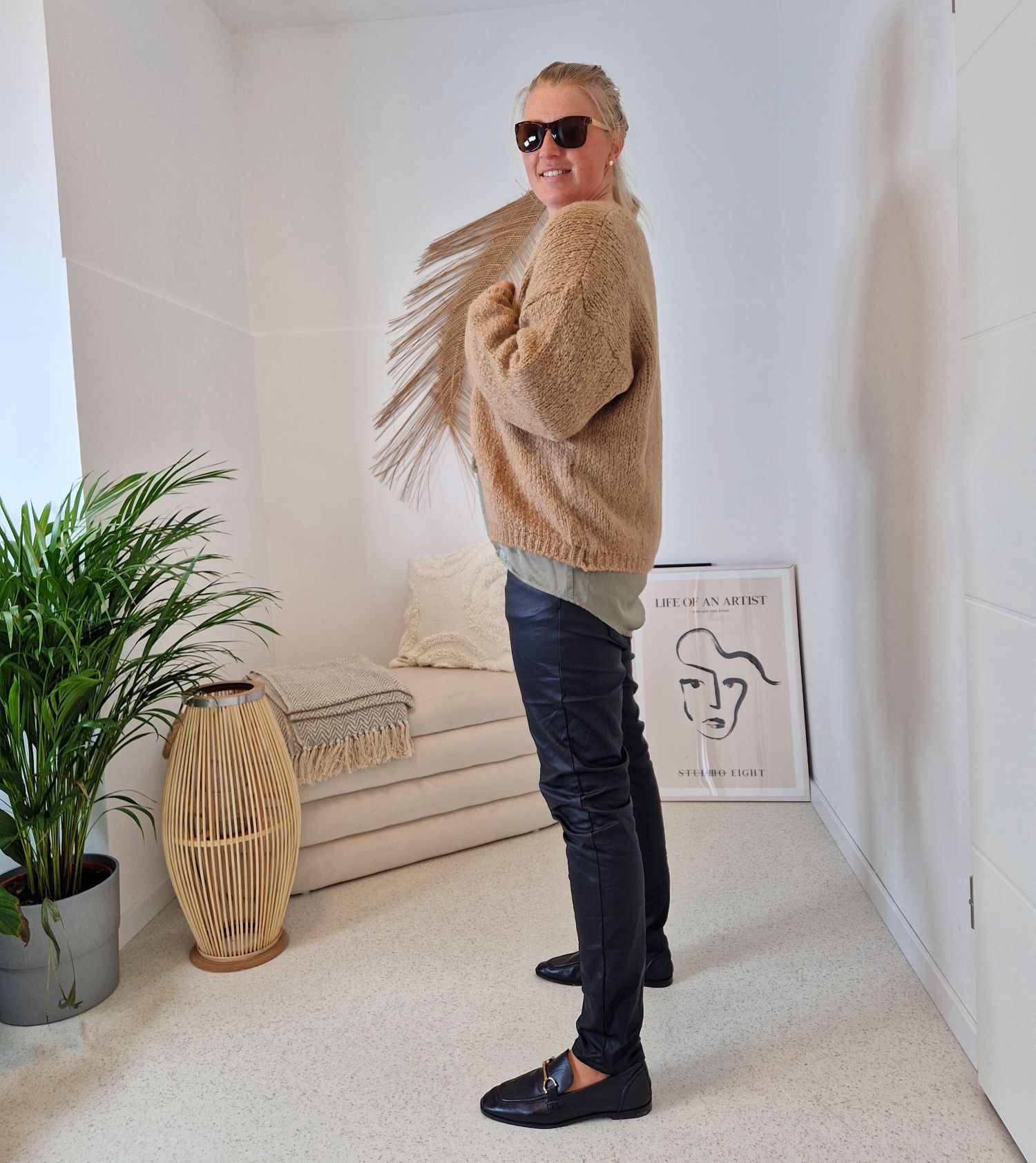 KNIT CARDIGAN MILLY CAMEL 34-42 Made in Italy kurze Strickjacke KNIT CARDIGAN MILLY CAMEL 34-42 Made in Italy kurze Strickjacke