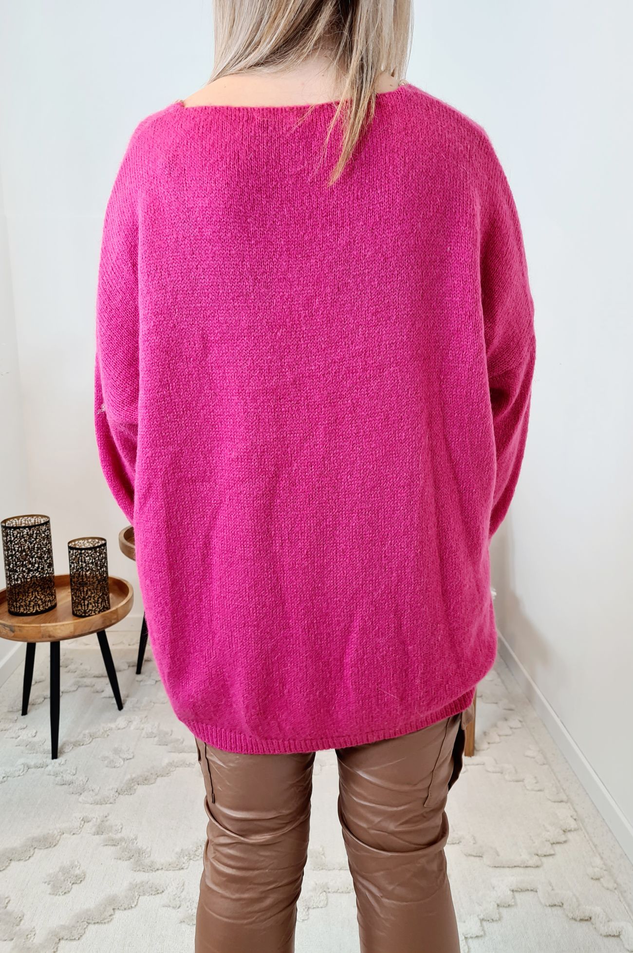 LIGHT KNIT SWEATER RENO PINK Strickpullover Pullover Langarm Longsleeve 34-42 Oversize Made in Italy LIGHT KNIT SWEATER RENO PINK Strickpullover Pullover Langarm Longsleeve 34-42 Oversize Made in Italy