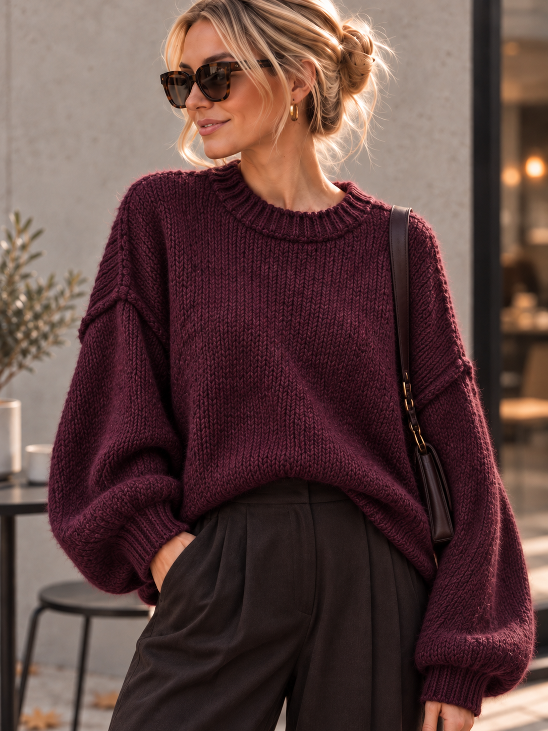 Soft Touch Oversize Pullover I SP0152 I 34 - 44 I Made in Italy