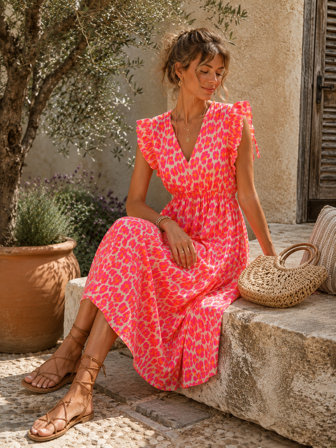 Kleid Arusha – Musselinkleid mit Boho-Charme  – Made in Italy |  tragbar bis Größe 42/44
