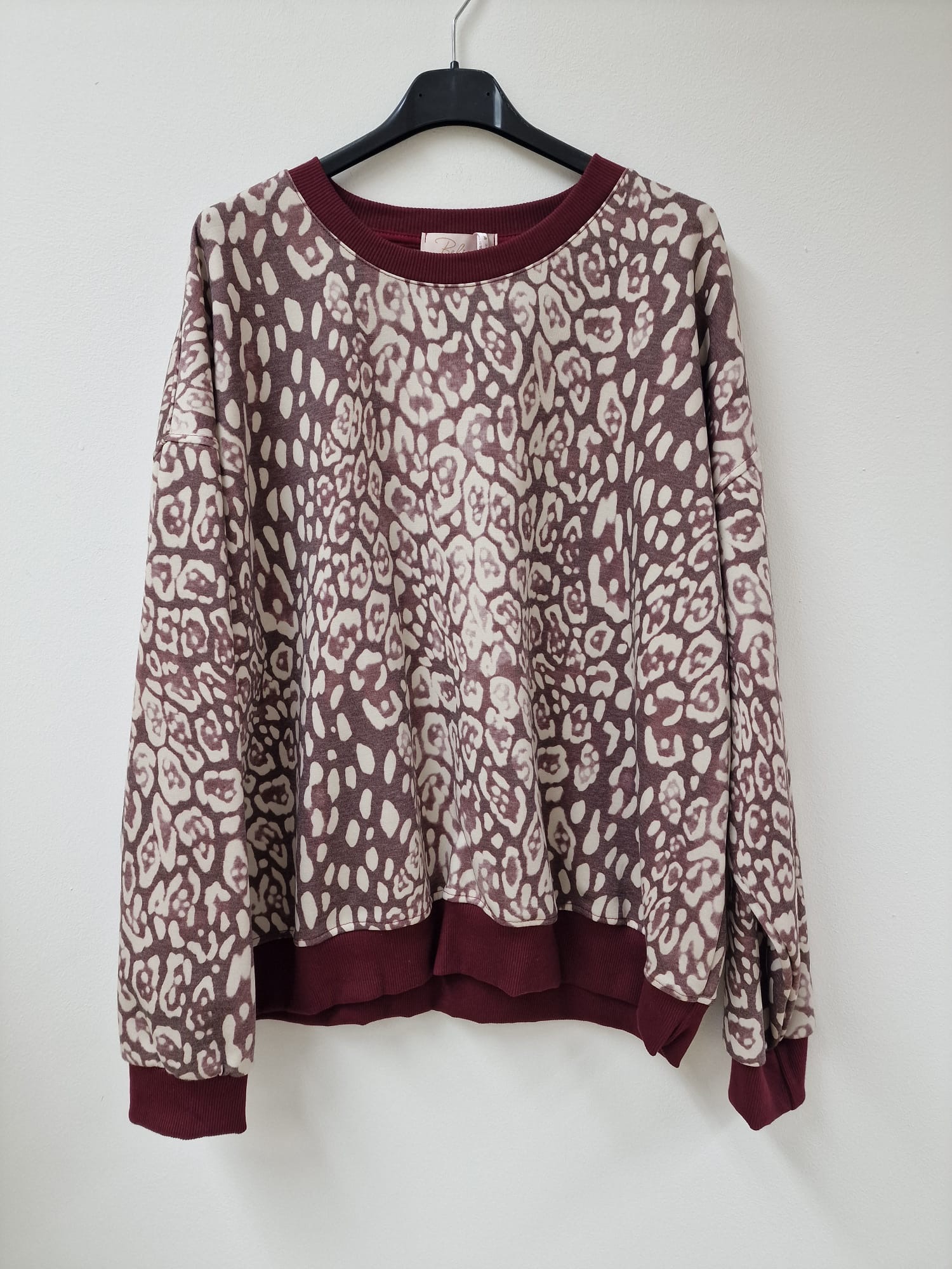 Leo Sweatshirt – butterweich & lässig | Made in Italy 🐆🤎 SW0102 Gr 34-42