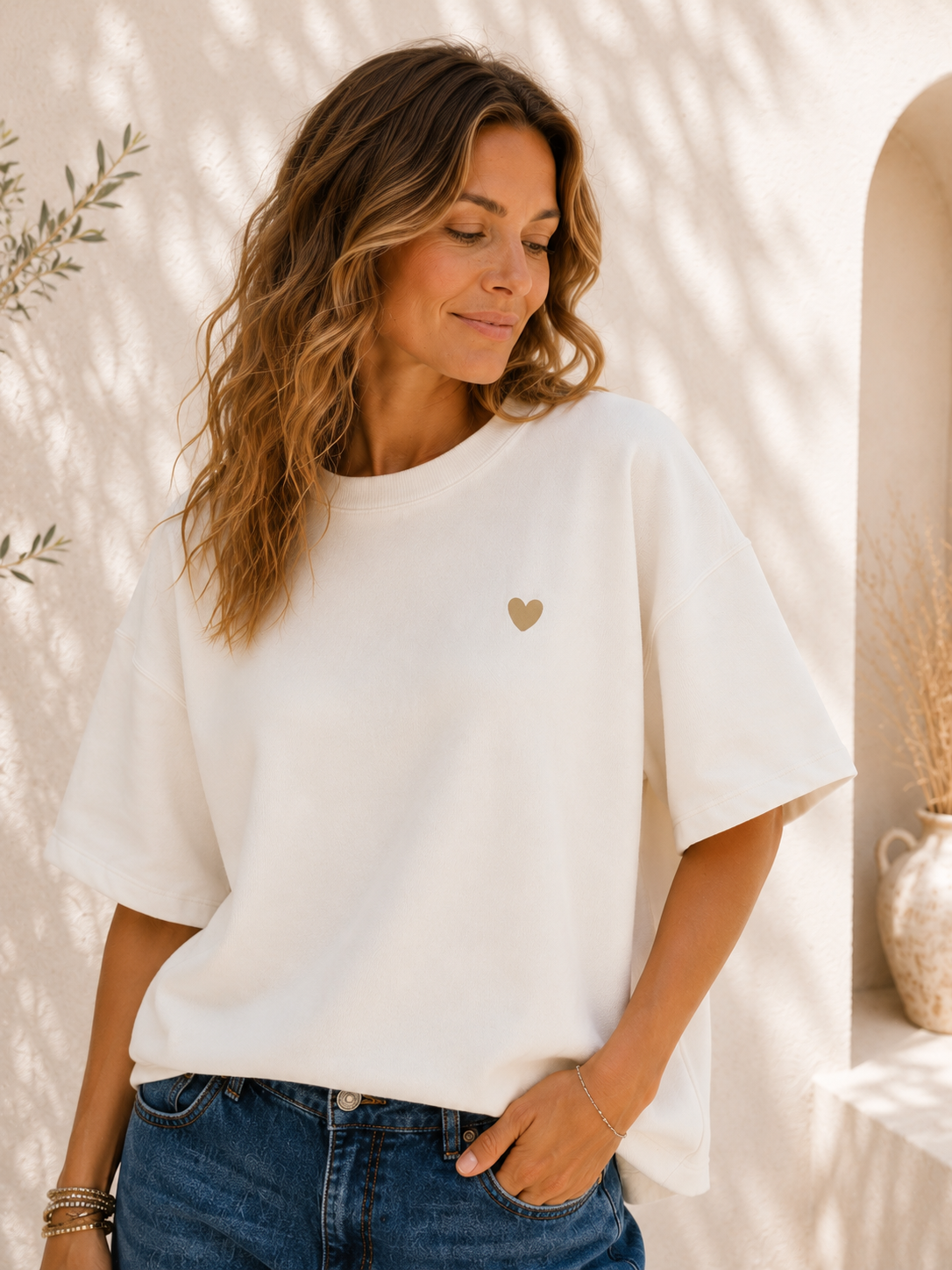 T-Shirt Sweater Cinderella Herz Made in Italy 34-42/44