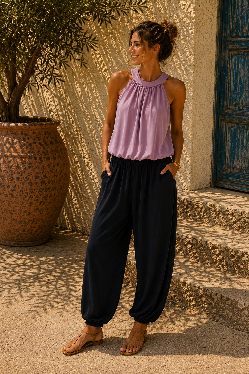 Neckholder-Top Nuru Uni Made in Italy 34-40/42