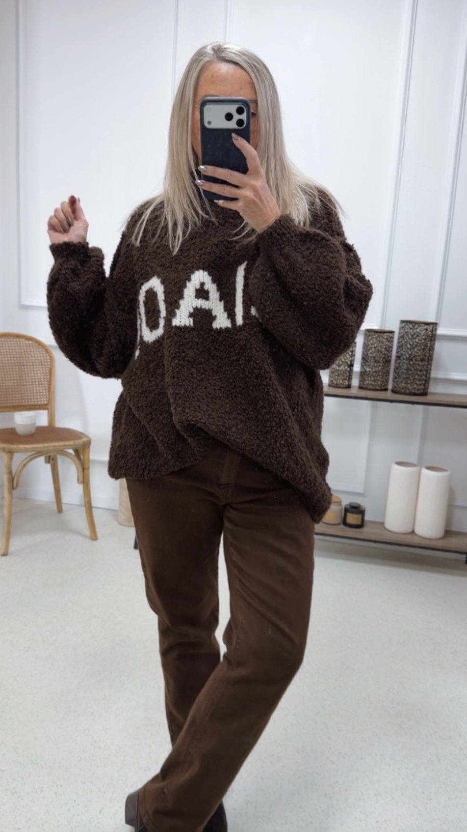 COZY KNIT SWEATER FIETE Made in Italy 34 - 48 Strickpullover Pullover Boucle