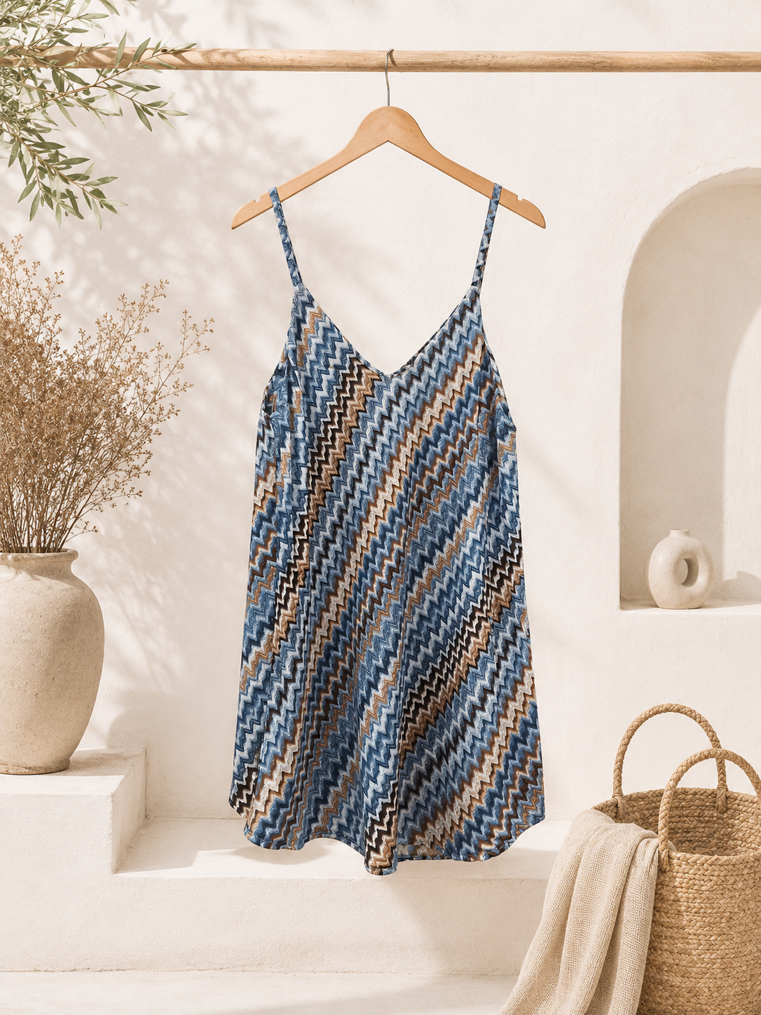 Top Maribel Zickzack-Muster Made in Italy 34-38 Sommerschnapper – vom Umtausch ausgeschlossen