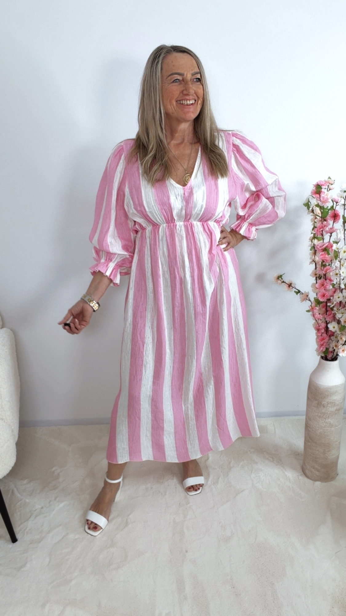 💖🌸✨ Blockstreifen Kleid Sora Made in Italy 34-42 Spripes  Made in Italy