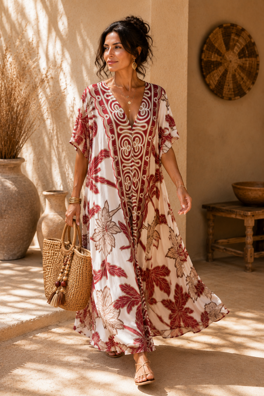 Kleid RED PALM  – Exklusiv Premium Collection Made in FRANCE  34-44 Sommerschnapper – vom Umtausch ausgeschlossen