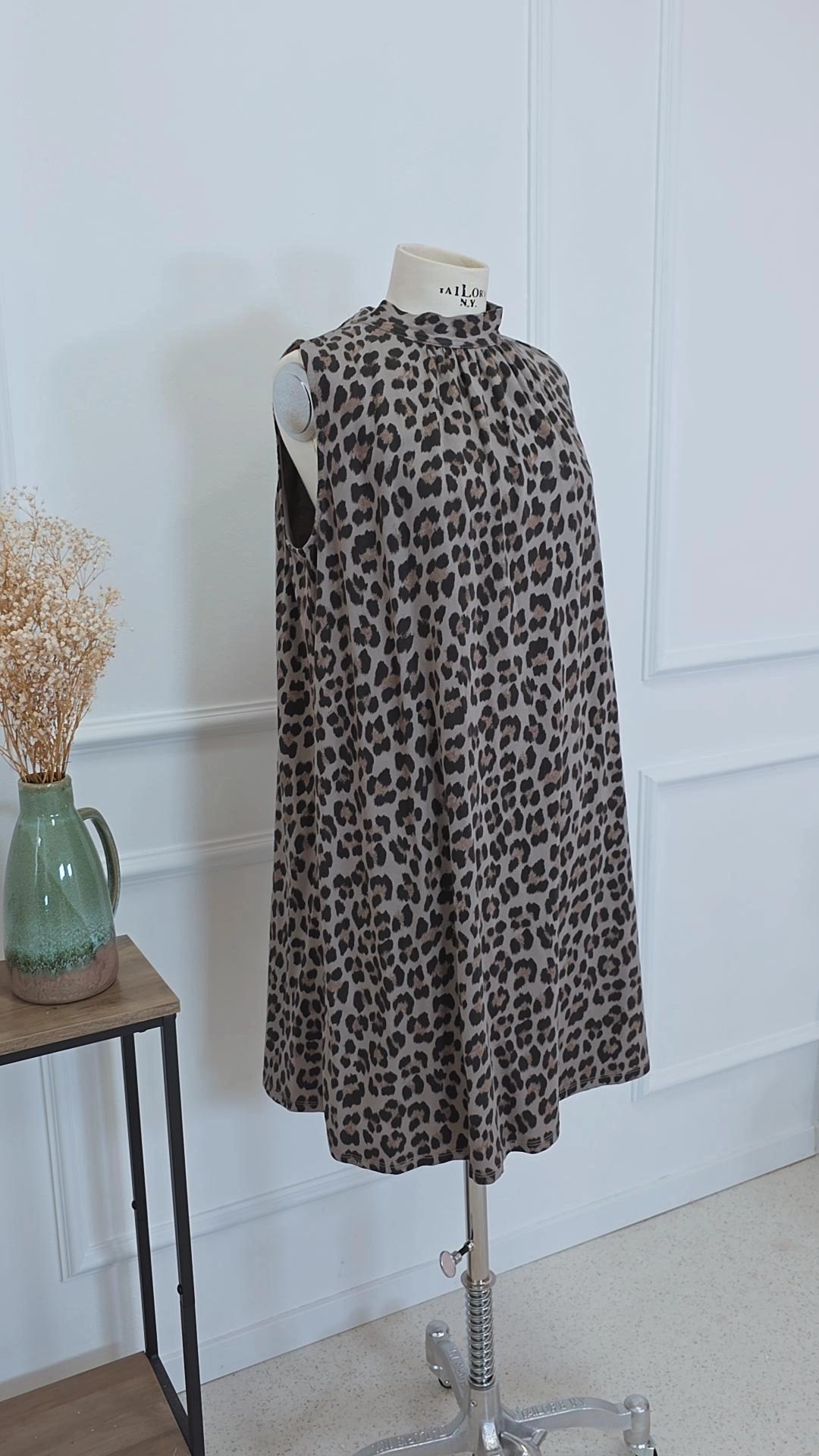 SOMMER KLEID OTTILIA LEO SCHLEIFE Viskose Made in Italy 34-42