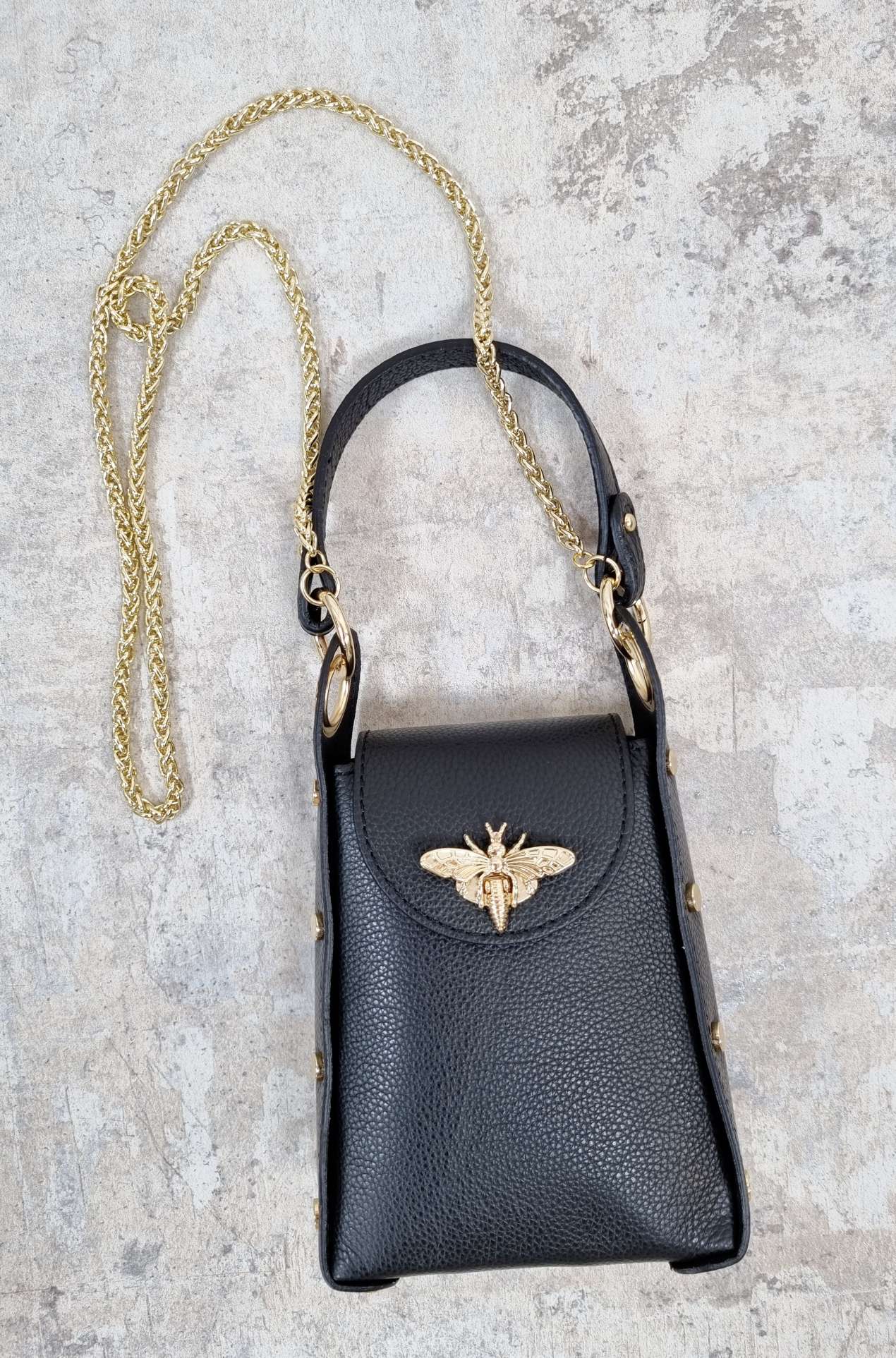 HANDYTASCHE BIENE BIG Made in Italy Ledertasche Umhängetasche Tasche echt Leder versch. Farben HANDYTASCHE BIENE BIG Made in Italy Ledertasche Umhängetasche Tasche echt Leder versch. Farben