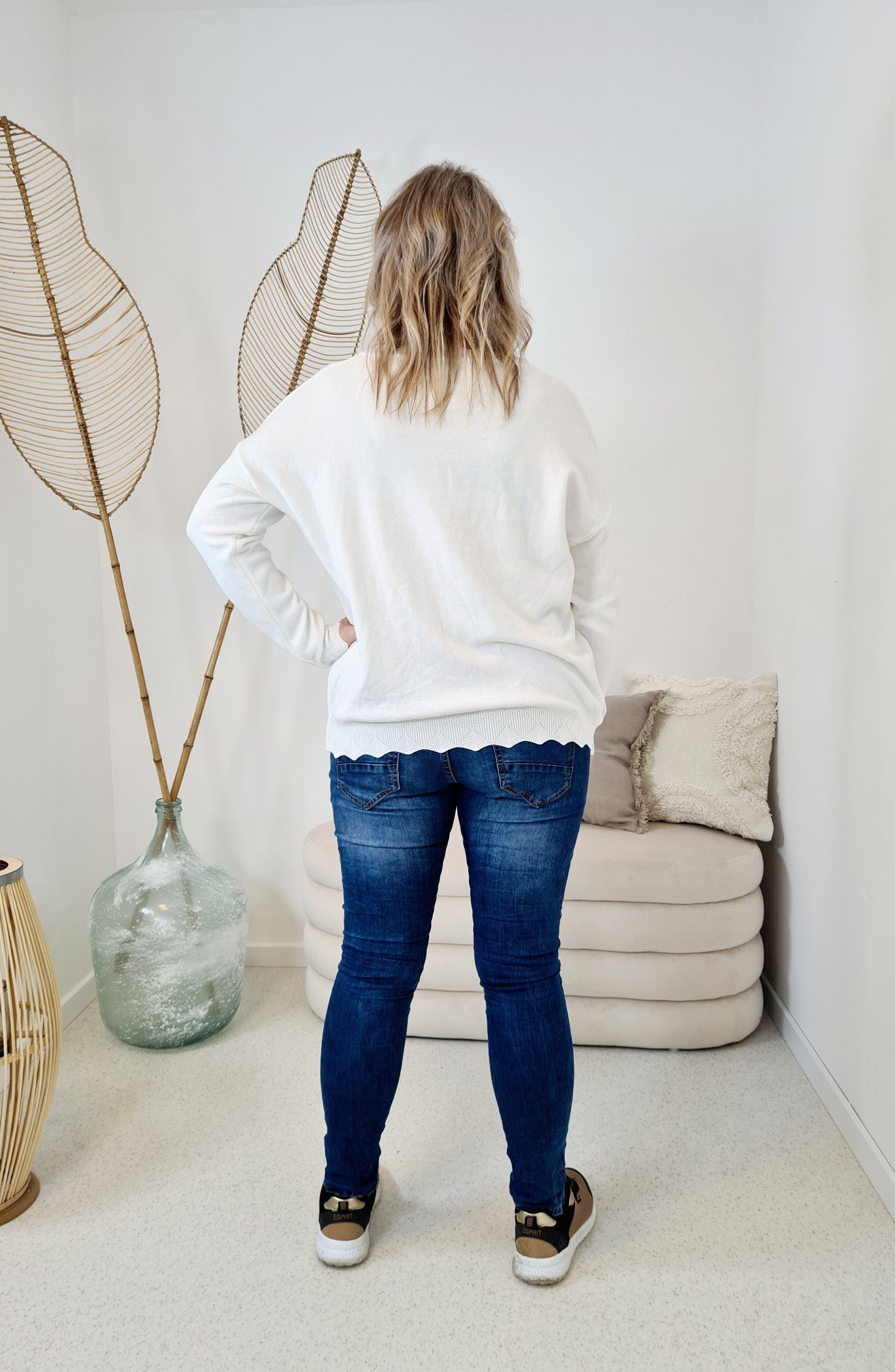 LONGSLEEVE SHIRT AMOUR TOUJORS CREME 34-42Made in Italy Langarm Pullover Oversize LONGSLEEVE SHIRT AMOUR TOUJORS CREME 34-42Made in Italy Langarm Pullover Oversize