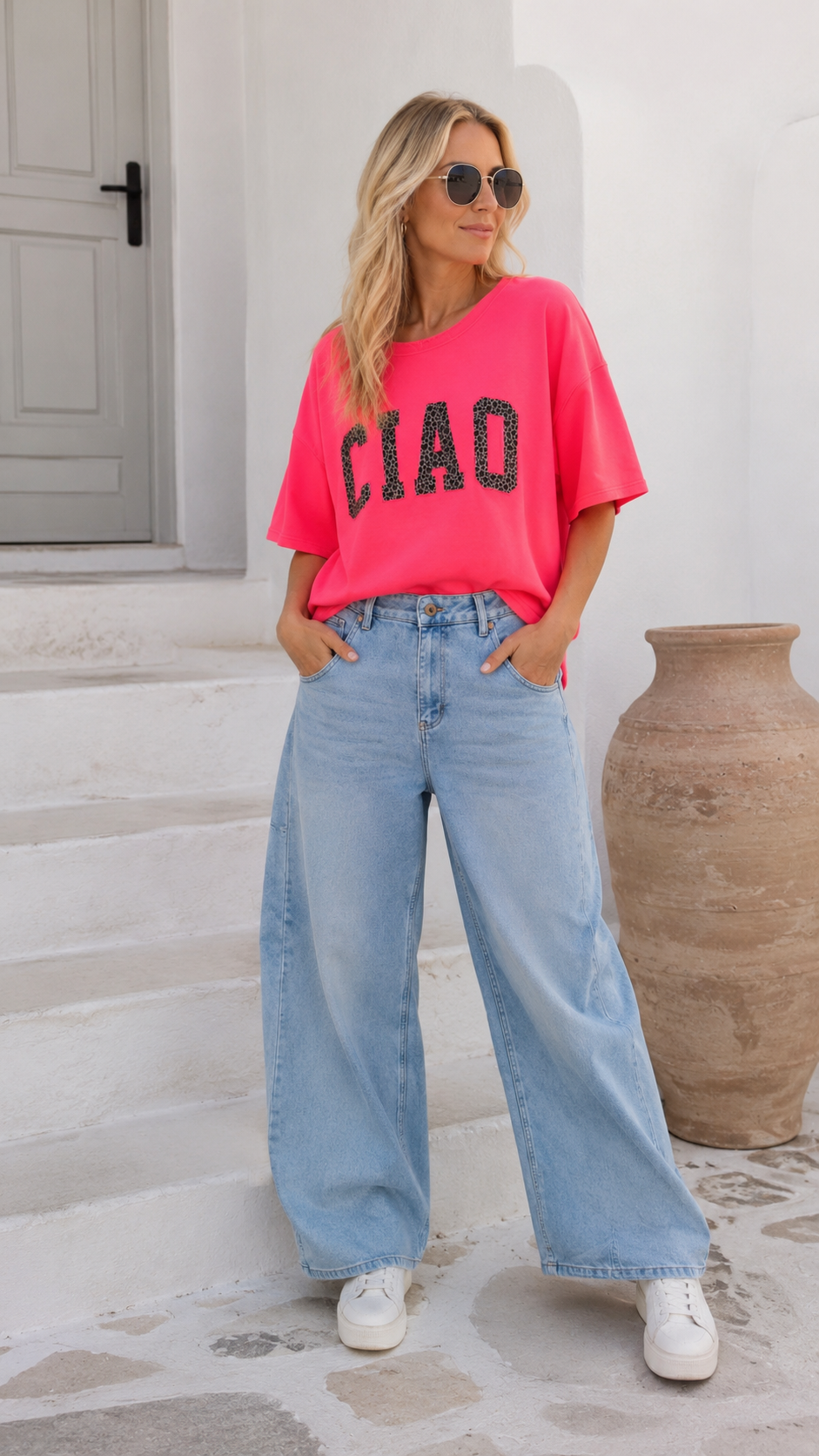 BASIC BALLON JEANS CARMEN Made in Italy BARREL lässig 1963