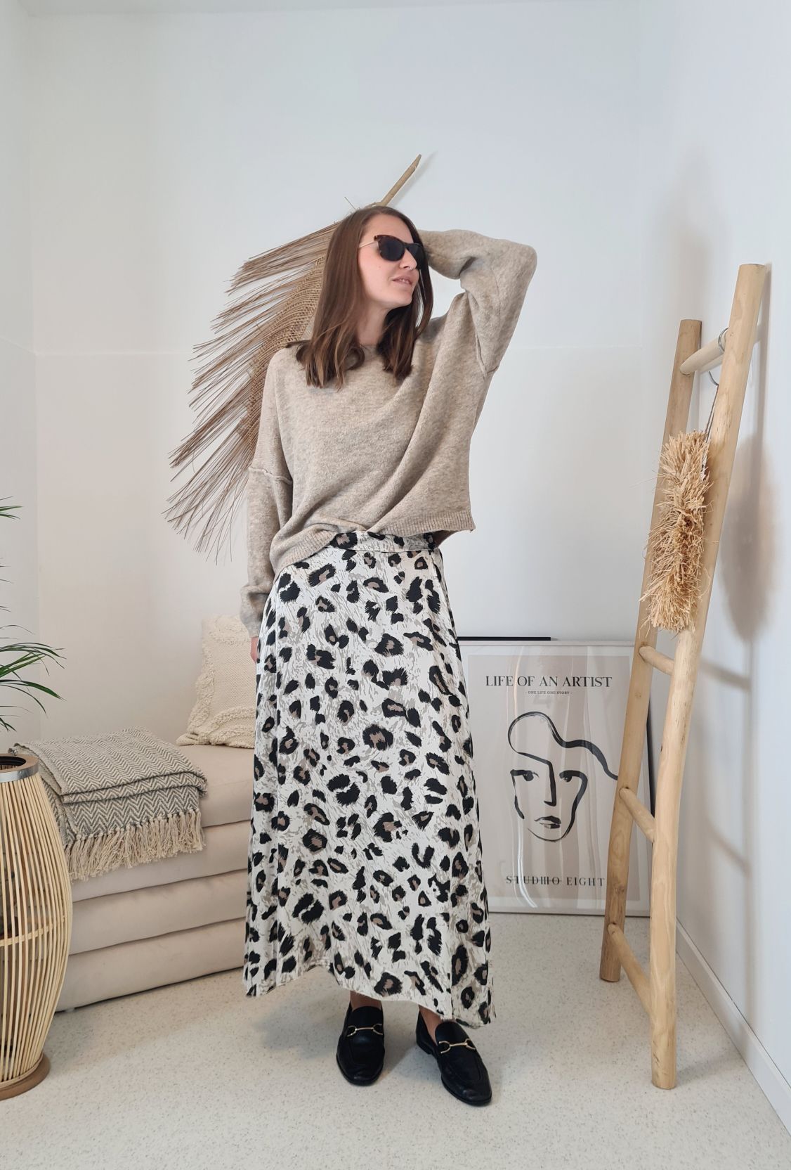 EDLER SILK SKIRT KATHY LEO CREME Satin Rock Seiden Mix Made in Italy 34-40 EDLER SILK SKIRT KATHY LEO CREME Satin Rock Seiden Mix Made in Italy 34-40